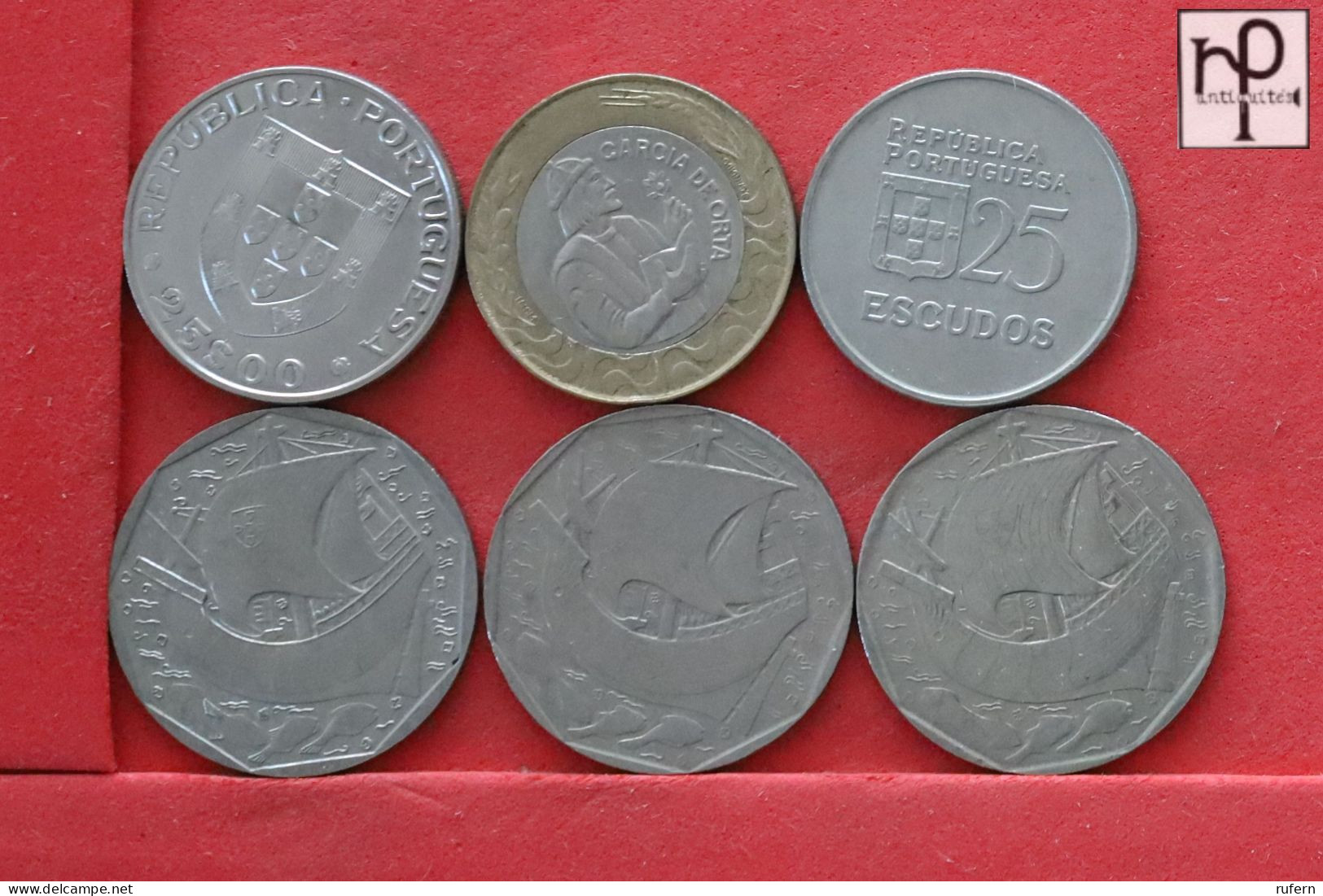 PORTUGAL  - LOT - 6 COINS - 2 SCANS  - (Nº58282) - Kilowaar - Munten