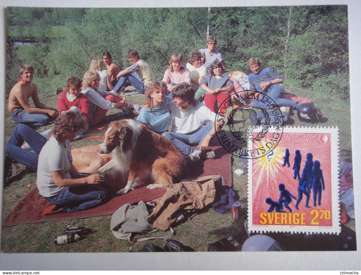 Suecia, Tarjeta Máxima, (Grabador Slania),  Año Internacional De La Juventud, Año 1985  Ref 855 - Tarjetas – Máxima