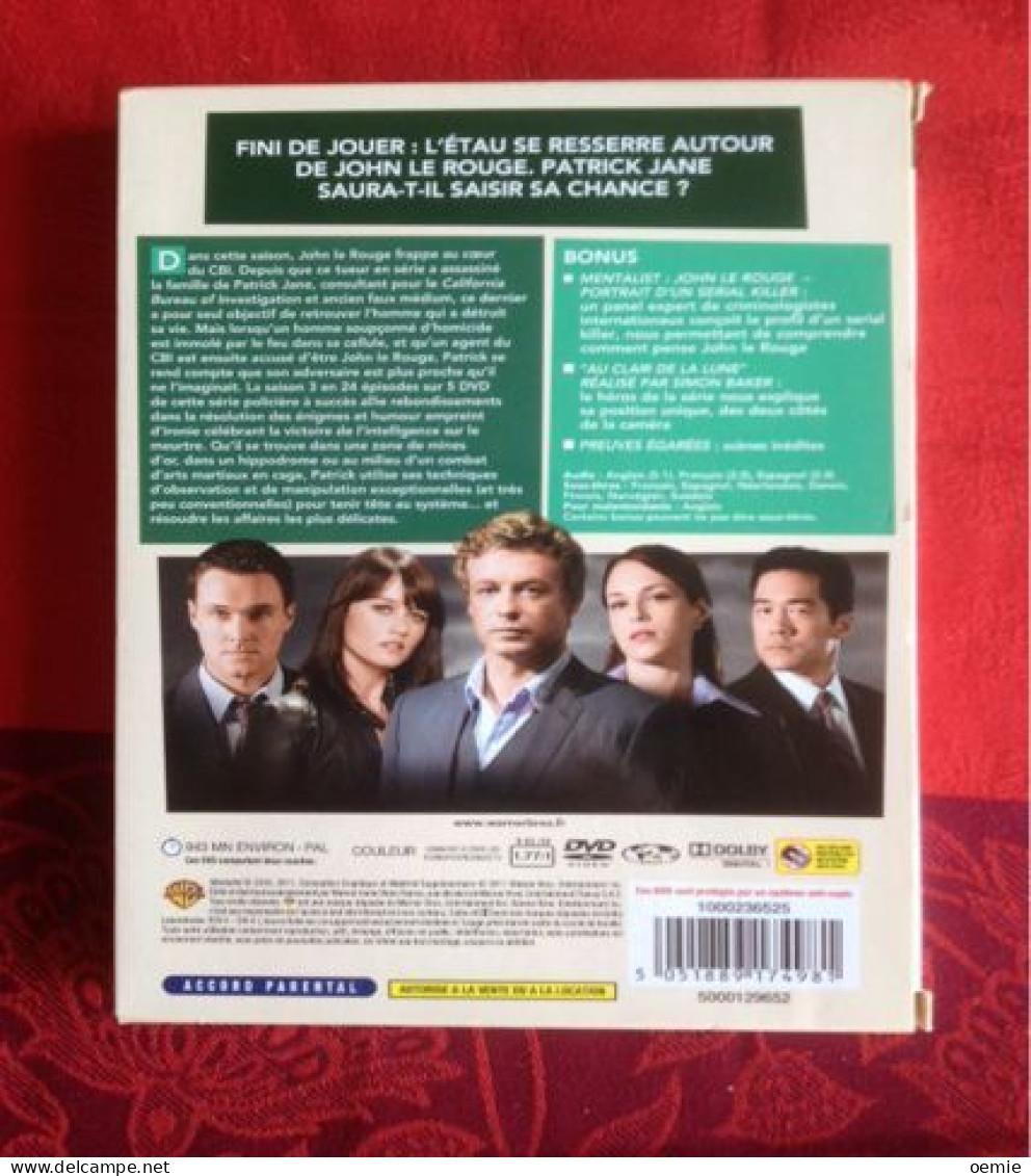 MENTALIST L INTEGRALE DE LA SAISON 3 ( 5 DVD )    943  Mm (   NEUF) - Action, Aventure