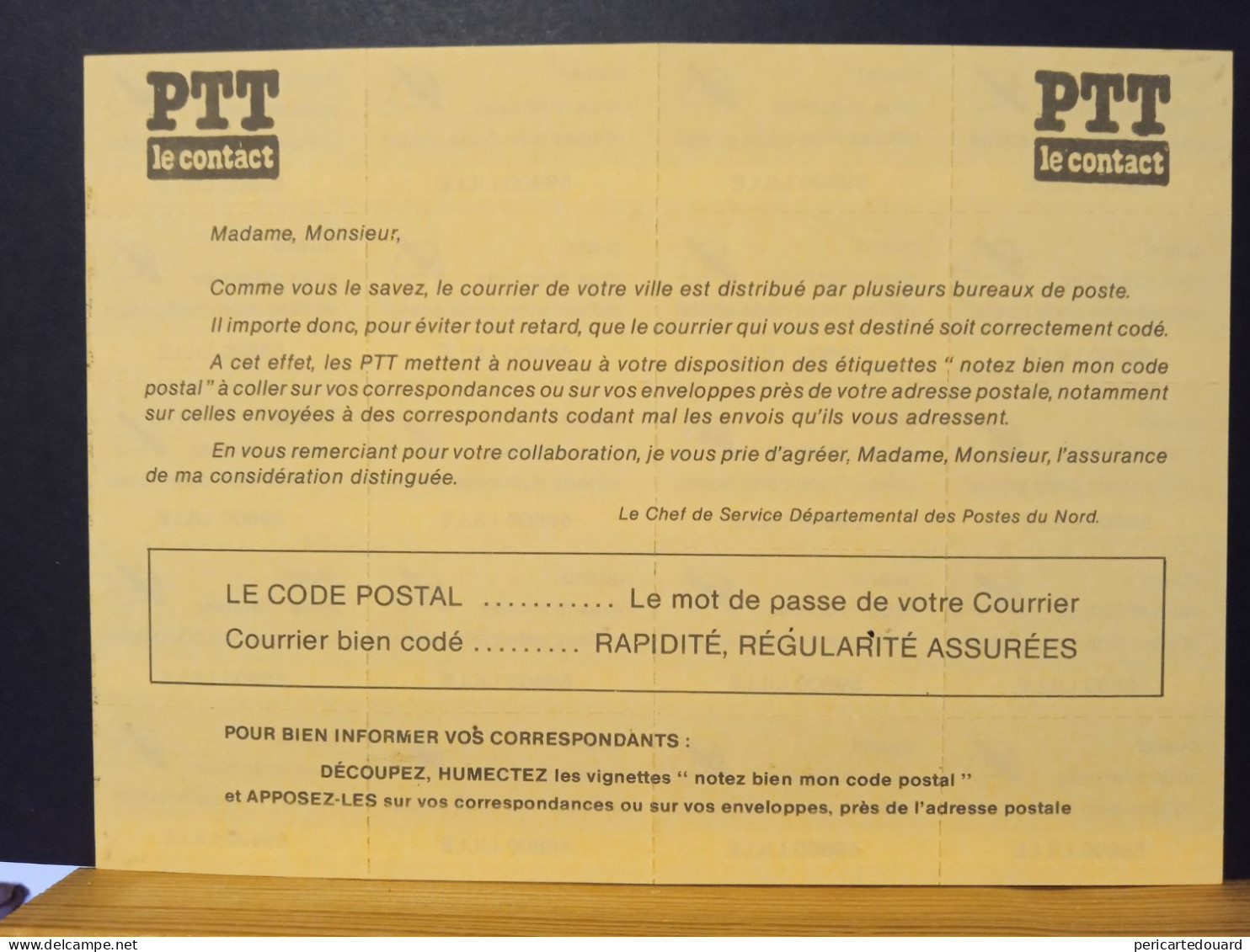 Code Postal. Feuillet De 20 Vignettes à Découper Soi-même.  59800  LILLE - Lettere