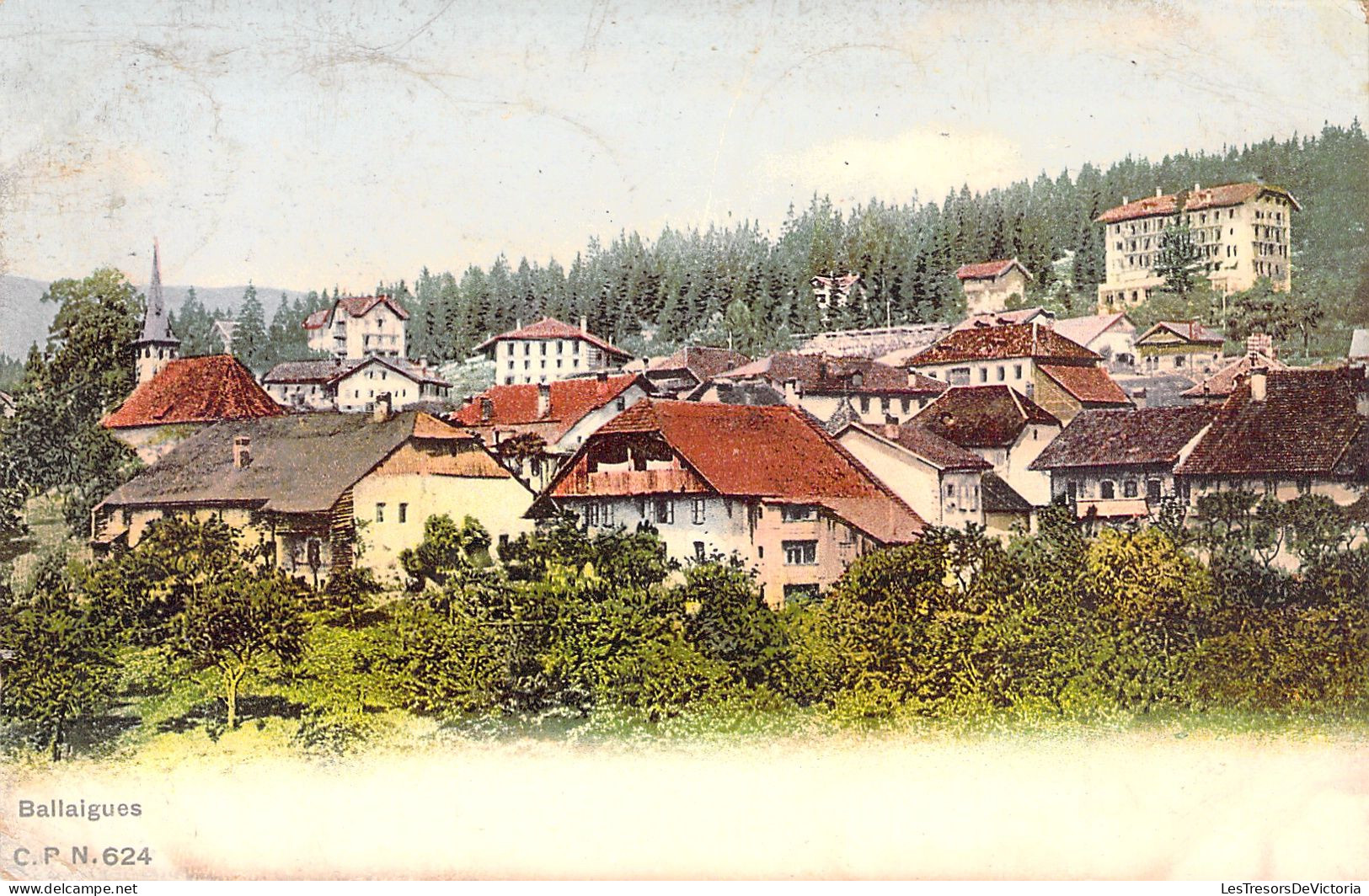 SUISSE - Ballaigues - Panorama En Couleur - Carte Postale Ancienne - Ballaigues
