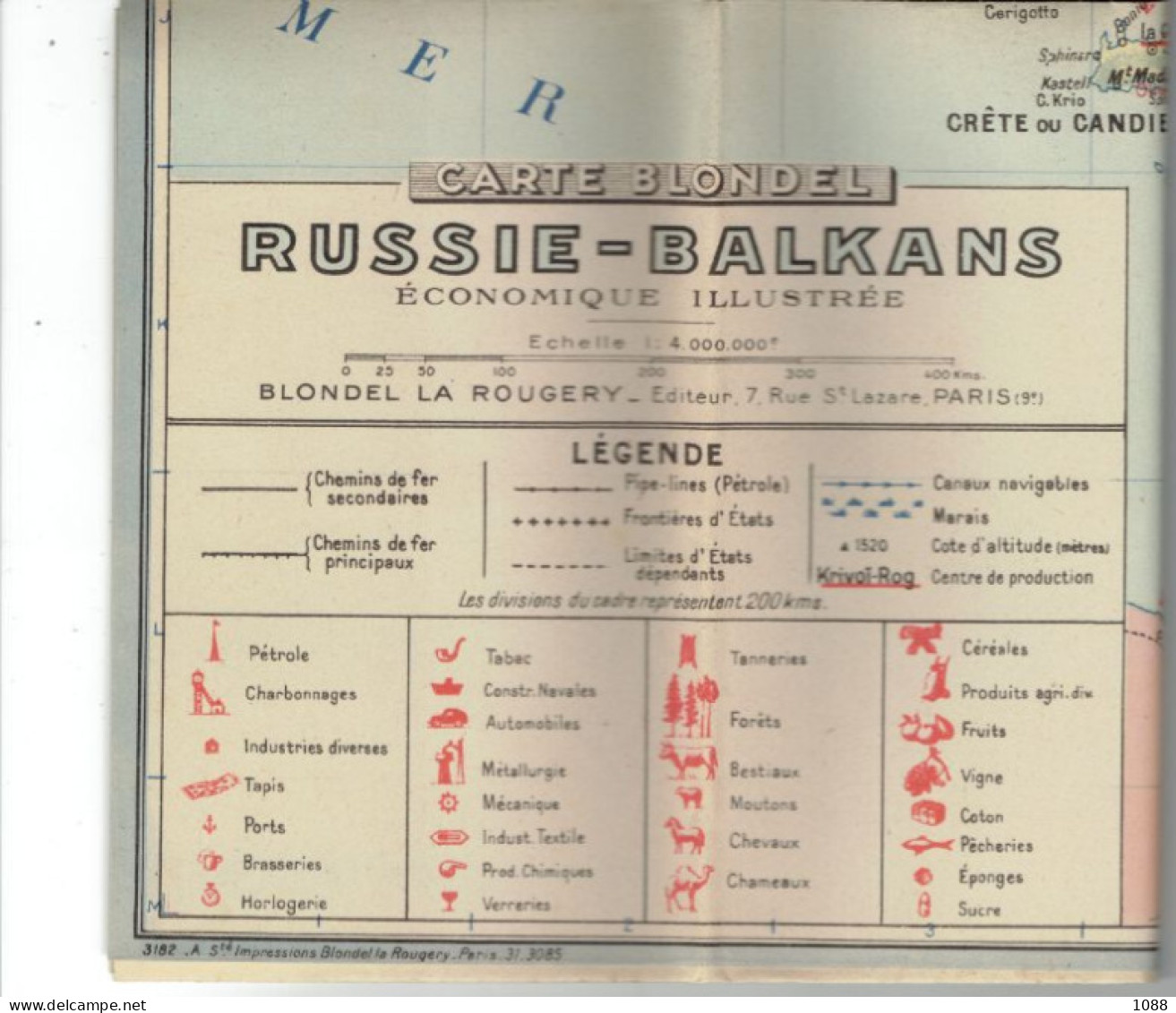 Carte Routière   RUSSIE BALKANS - Wegenkaarten