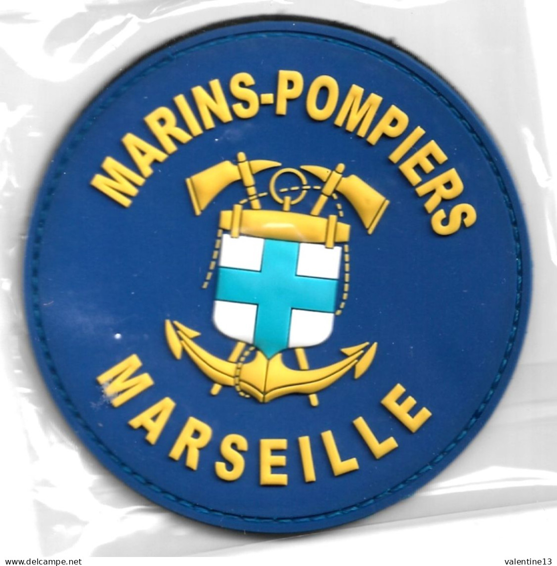 Ecusson PVC BATAILLON MARINS POMPIERS DE MARSEILLE ROND - Brandweer