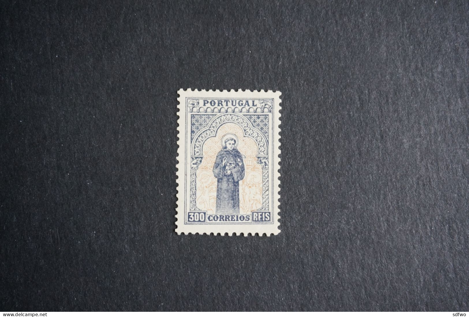 (T1) Portugal - 1895 St. Anthony 300 R - MH - Used Stamps