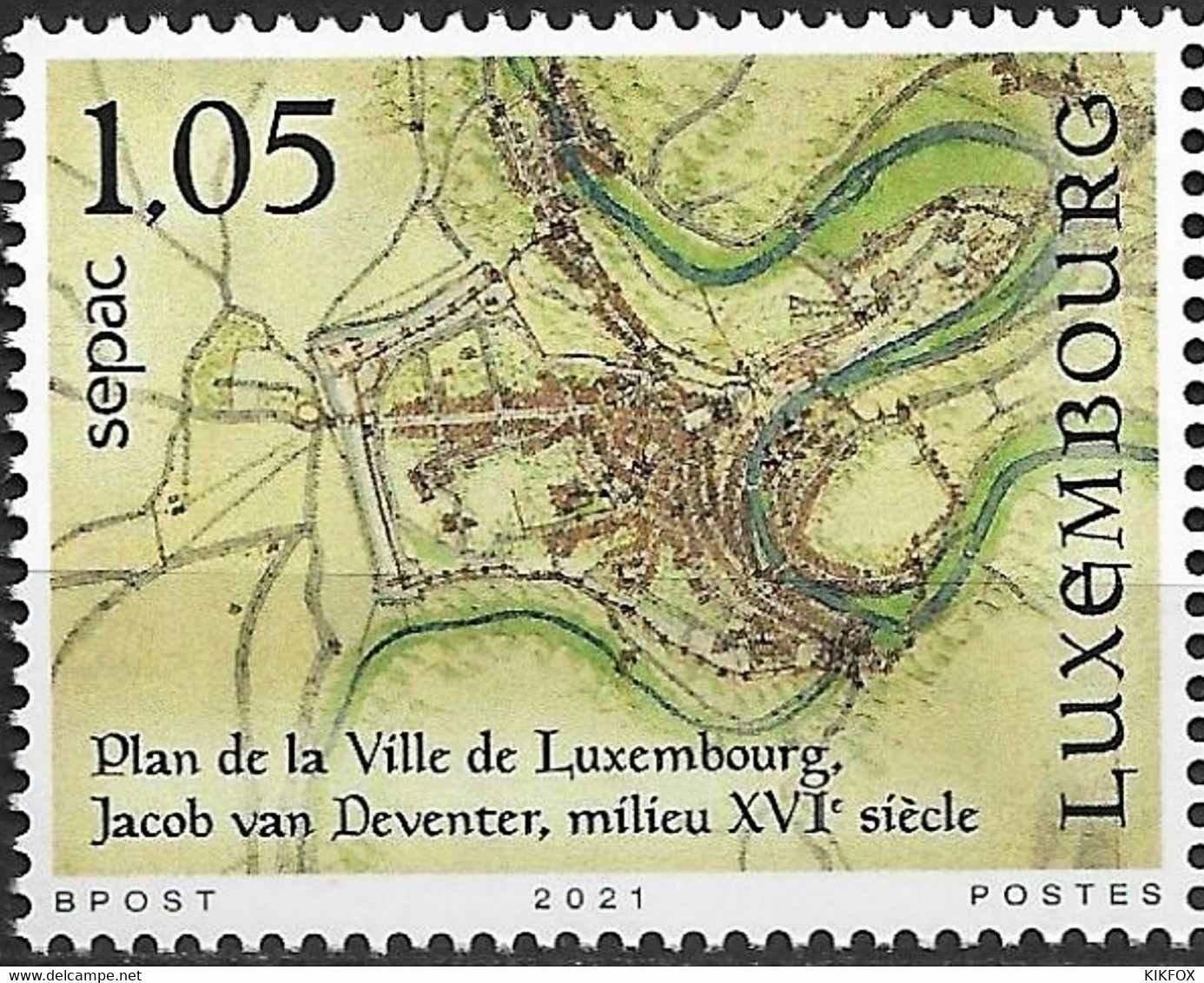 Luxembourg ,Luxemburg 2021 Luxemburg Mi. 2272 ** SEPAC: Historische Karten. -  Postfrisch - Nuevos