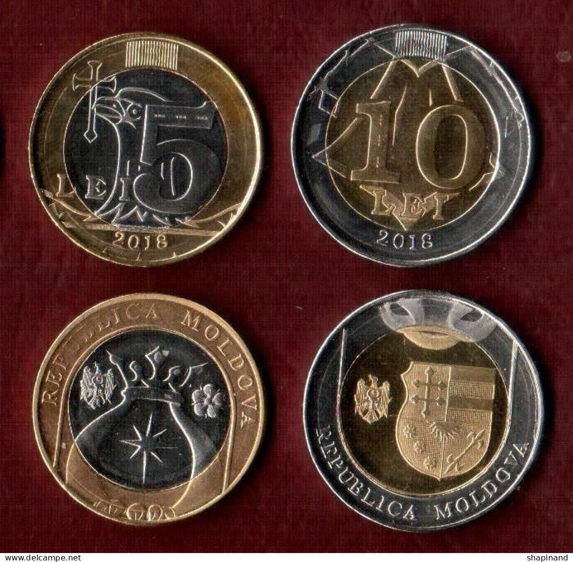 Moldova 2018 Set Of 2 Coins  5 Lei And 10 Lei. UNC - Moldavia
