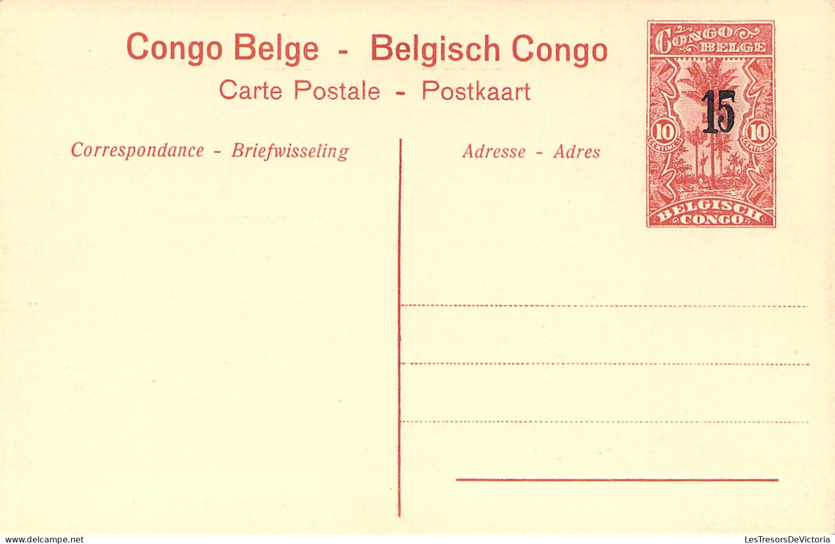 Congo Belge - Village Bateke Pres Leopoldville - Entier Postal - Carte Postale Ancienne - Congo Belge