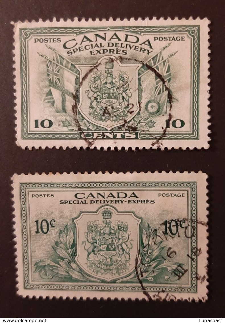 Canada 1942 USED  Sc E10 -E11,  Special Delivery, War & Peace Issue - Gebraucht