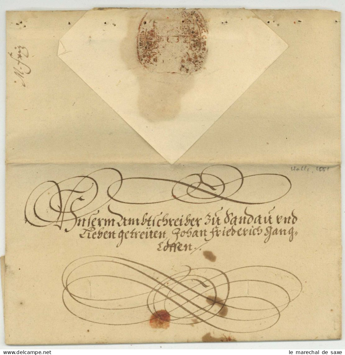 Sachsen-Weißenfels Herzog August (1614-1680) Halle Saale 1661 Autograph Erzstift Magdeburg Sandau Elbe - Historische Personen
