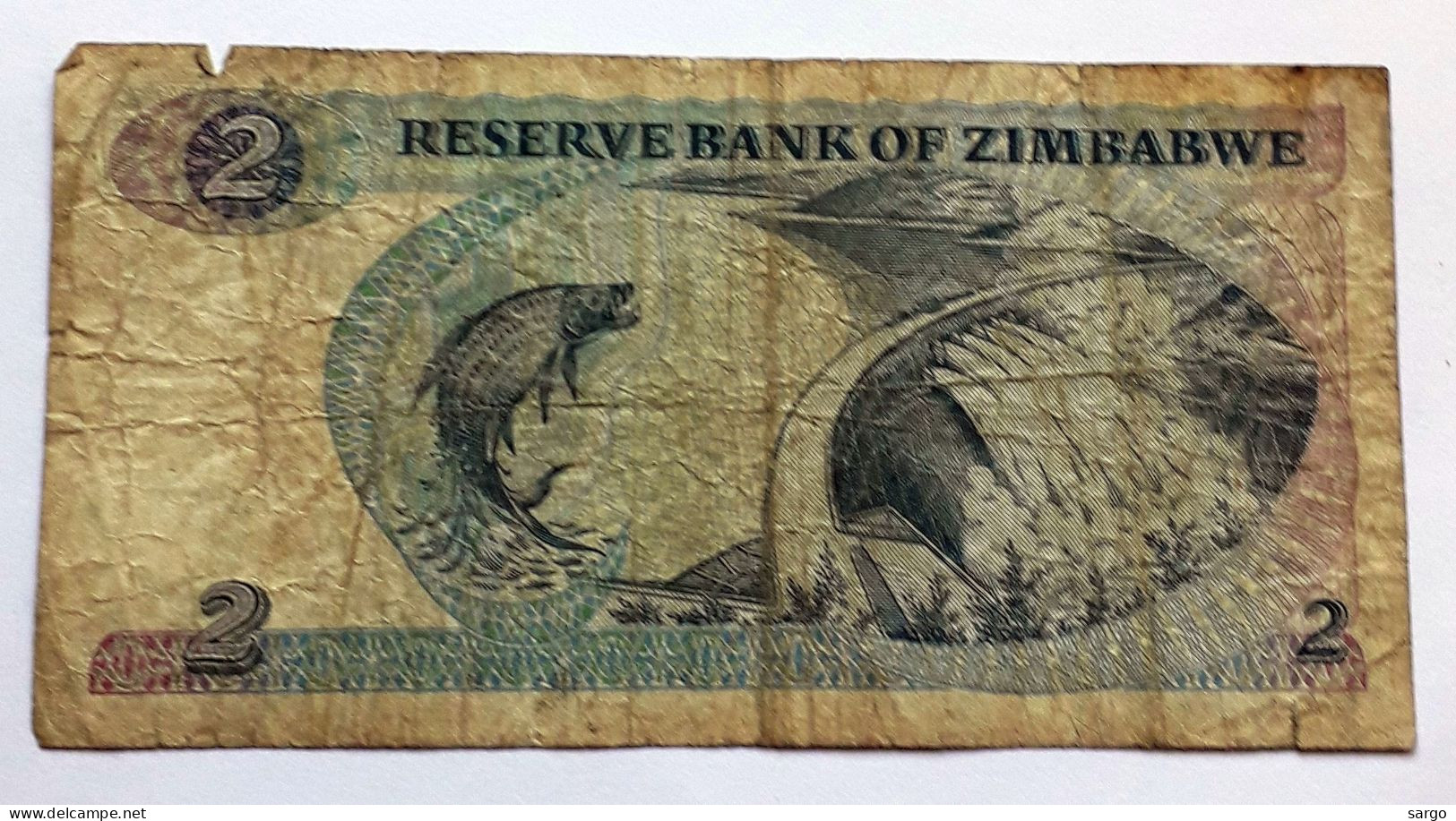 ZIMBABWE  - 2 DOLLARS - P 1 B  (1980-1994)  - CIRC - BANKNOTES - PAPER MONEY - CARTAMONETA - - Bulgaria