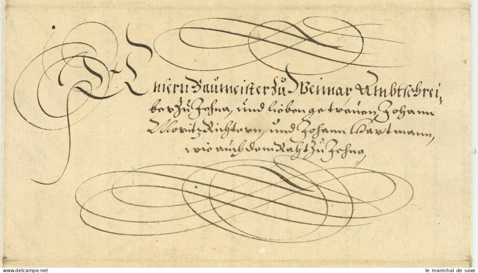 Sachsen-Weimar Herzog Wilhelm (1598-1662) Weimar Schlossbau Jena Autograph 1659 Wilhelmsburg - Personnages Historiques