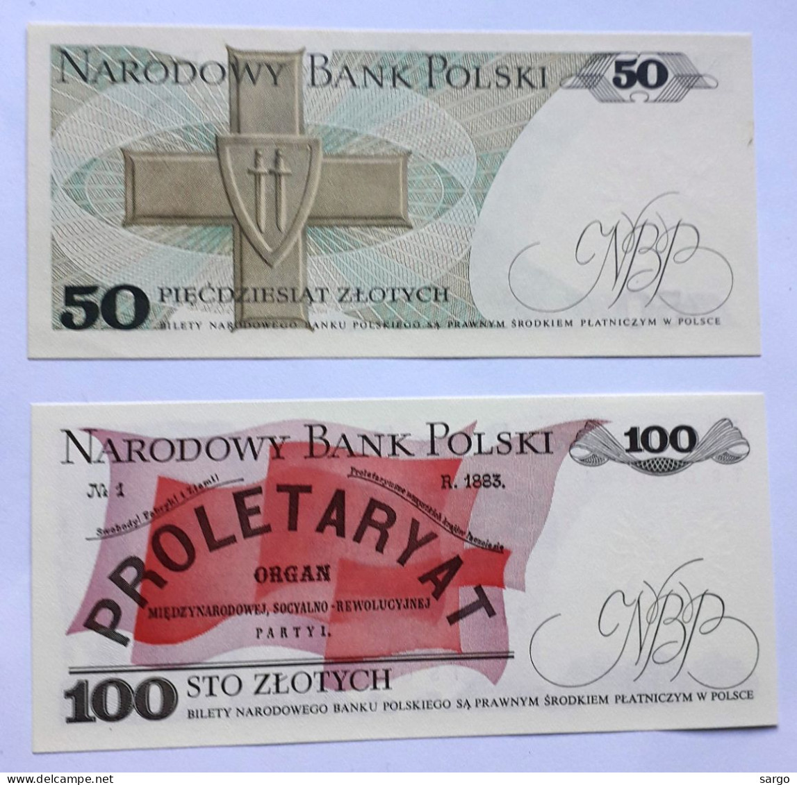 POLAND - 50,100 ZLOTYCH - P 142, P 143  (1988)  - 2 PCS - UNC - BANKNOTES - PAPER MONEY - CARTAMONETA - - Poland