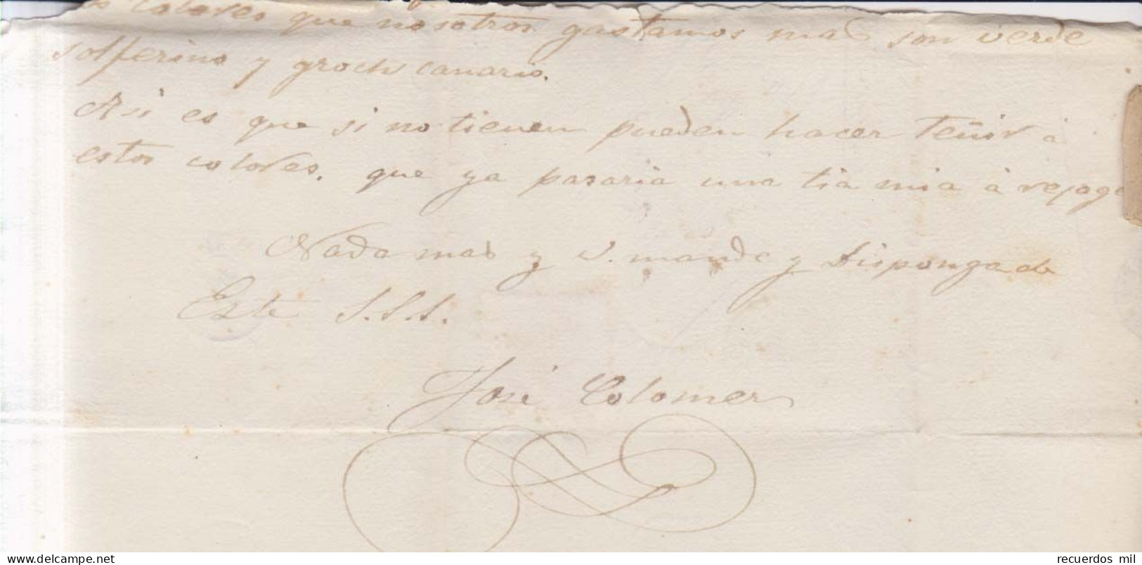 Año 1870 Edifil 107 Carta Matasellos Rombo Figueras Gerona Escrito Muestras Sin Valor Jose Colomer - Lettres & Documents