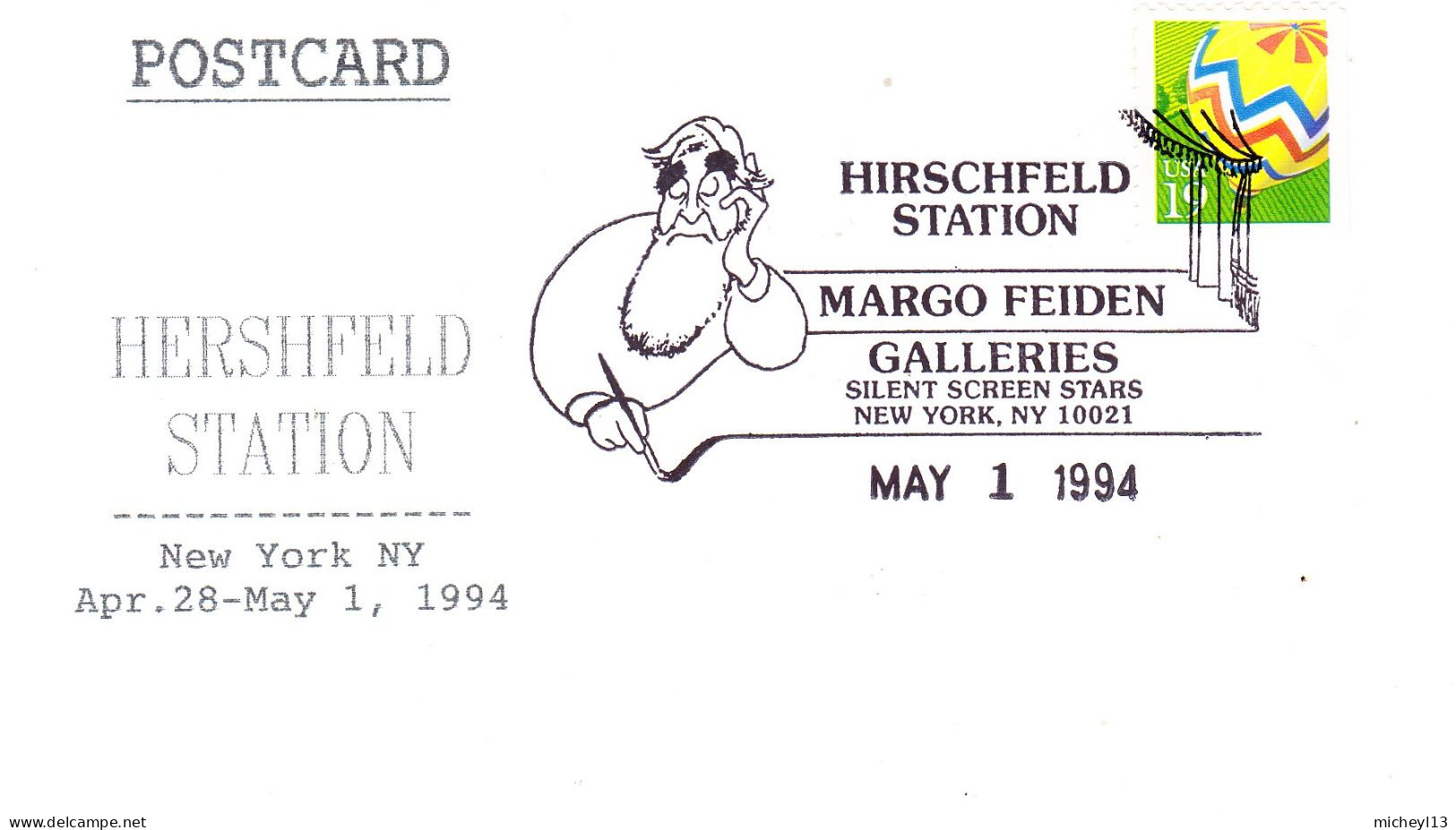 Cinéma-Etats-Unis-New York-01/05/1994-Hirschfeld Station-Margo Feiden-Stars Du Cinéma Muet - Cinema