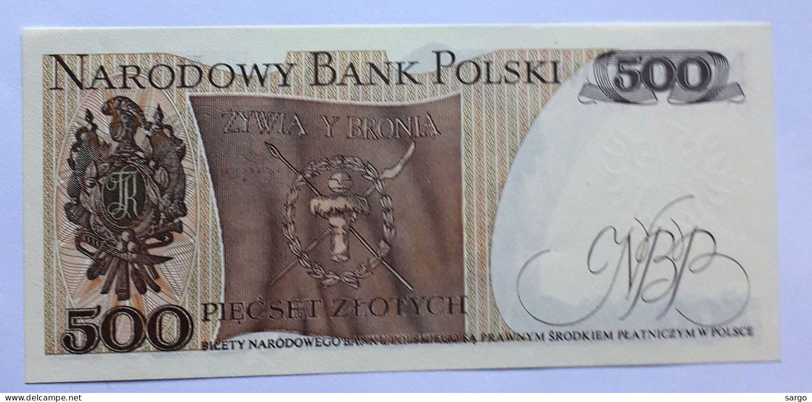 POLAND - 500 ZLOTYCH - P 145  (1982)  - UNC - BANKNOTES - PAPER MONEY - CARTAMONETA - - Pologne