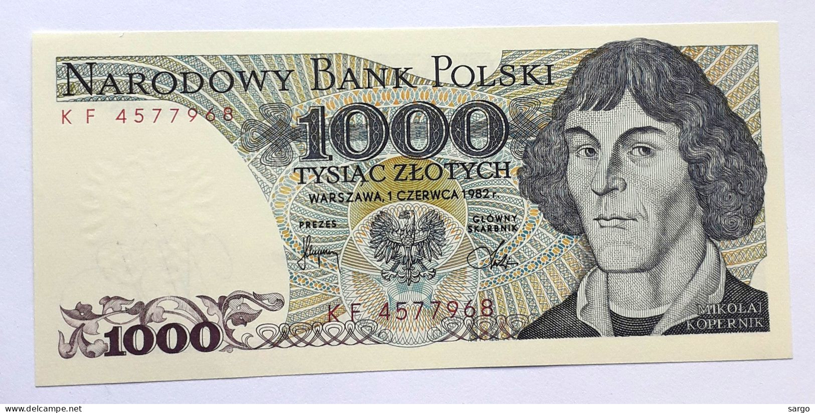 POLAND - 1.000 ZLOTYCH - P 146  (1982)  - UNC - BANKNOTES - PAPER MONEY - CARTAMONETA - - Polonia