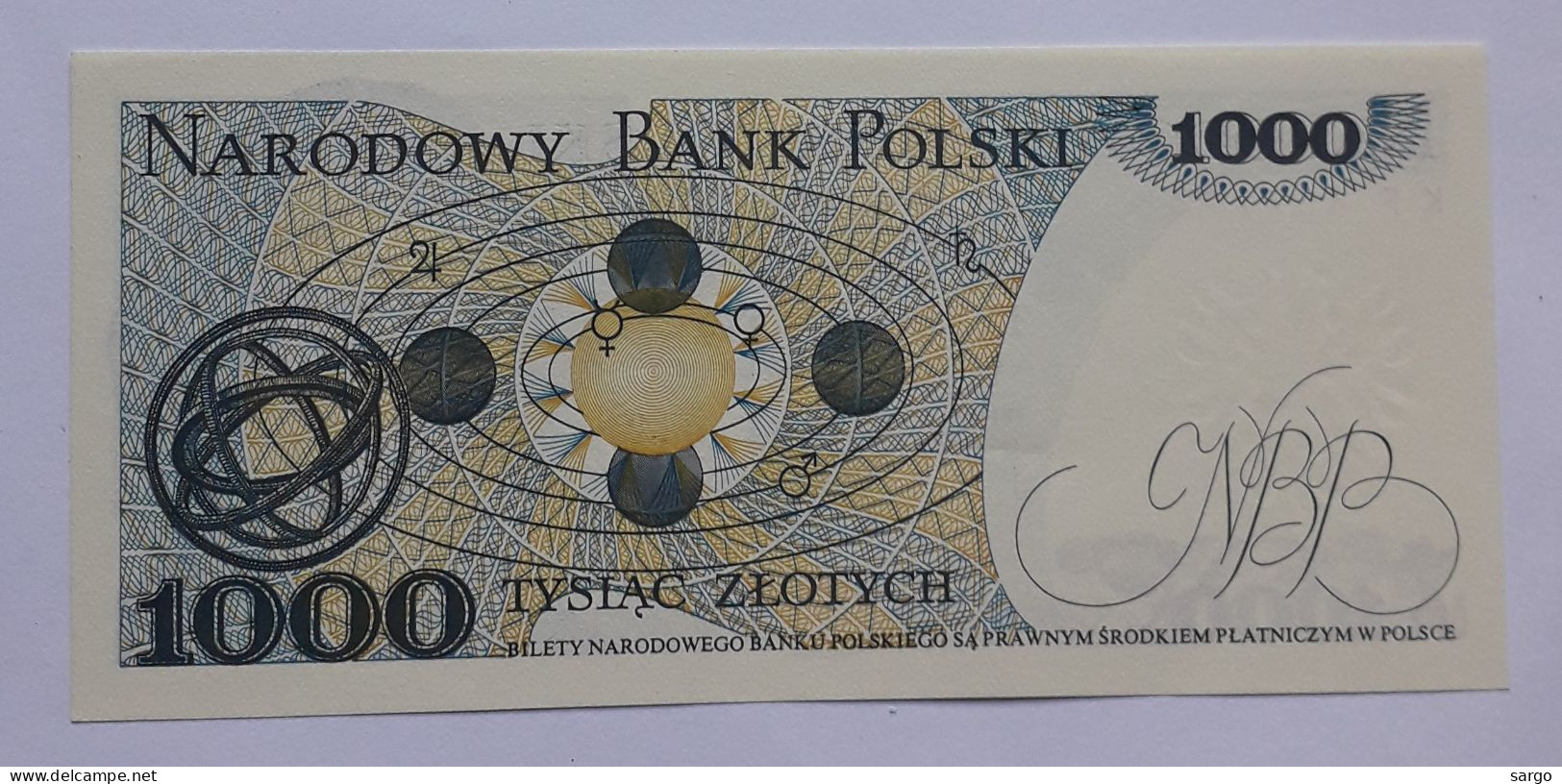 POLAND - 1.000 ZLOTYCH - P 146  (1982)  - UNC - BANKNOTES - PAPER MONEY - CARTAMONETA - - Poland