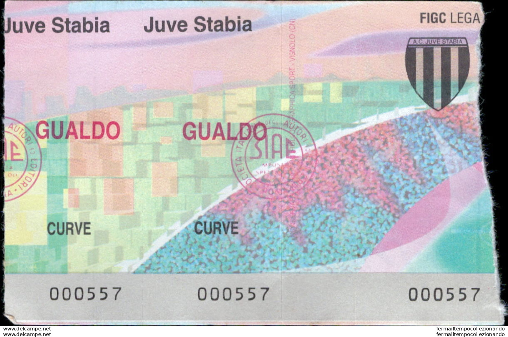 Bl132  Biglietto Calcio Ticket  Juve Stabia - Gualdo - Biglietti D'ingresso