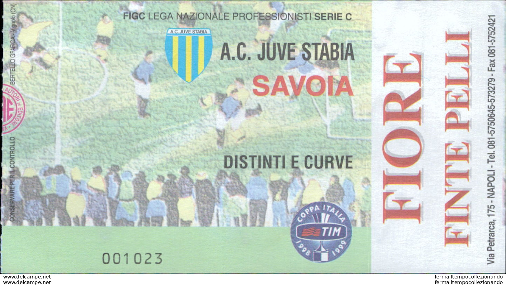 Bl161  Biglietto Calcio Ticket   Juve Stabia - Savoia - Biglietti D'ingresso