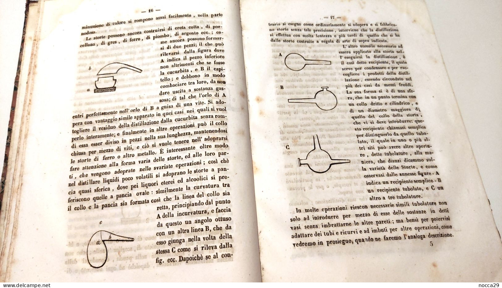 LIBRO - ELEMENTI DI FARMACIA CHIMICA E GALENICA - 1850 - TOMMASO PUNZO - EDITORE GIUSEPPE CARLUCCIO  NAPOLI (STAMP337) - Geneeskunde, Biologie, Chemie