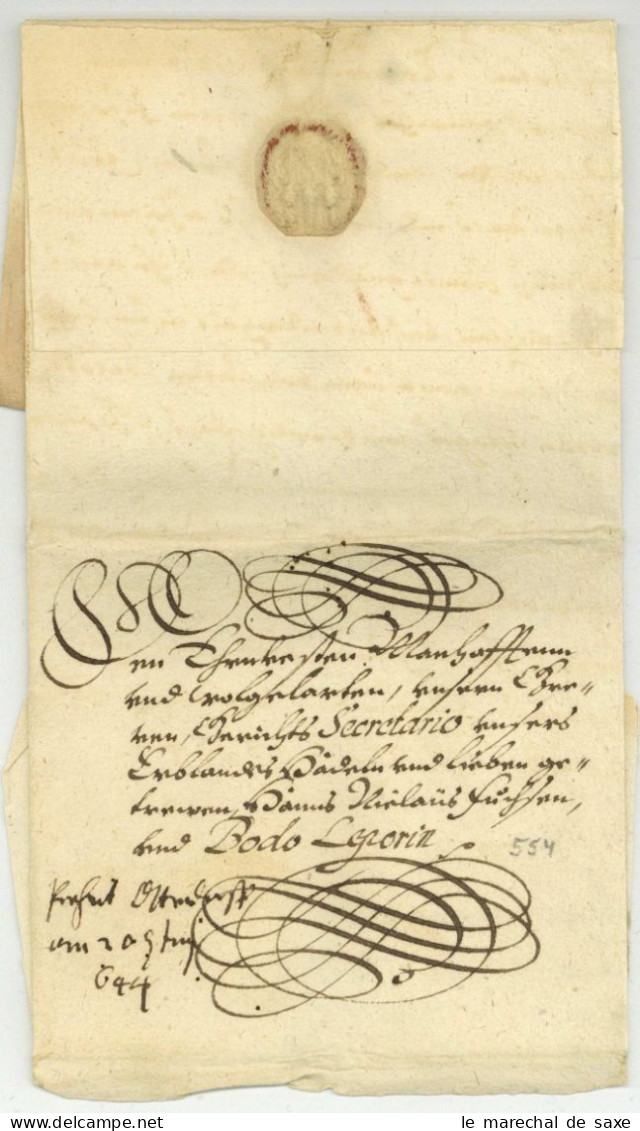 Sachsen-Lauenburg Herzog August (1577-1656) Ratzeburg 1644 Autograph Otterndorf Fruchtbringende Gesellschaft - Historische Personen