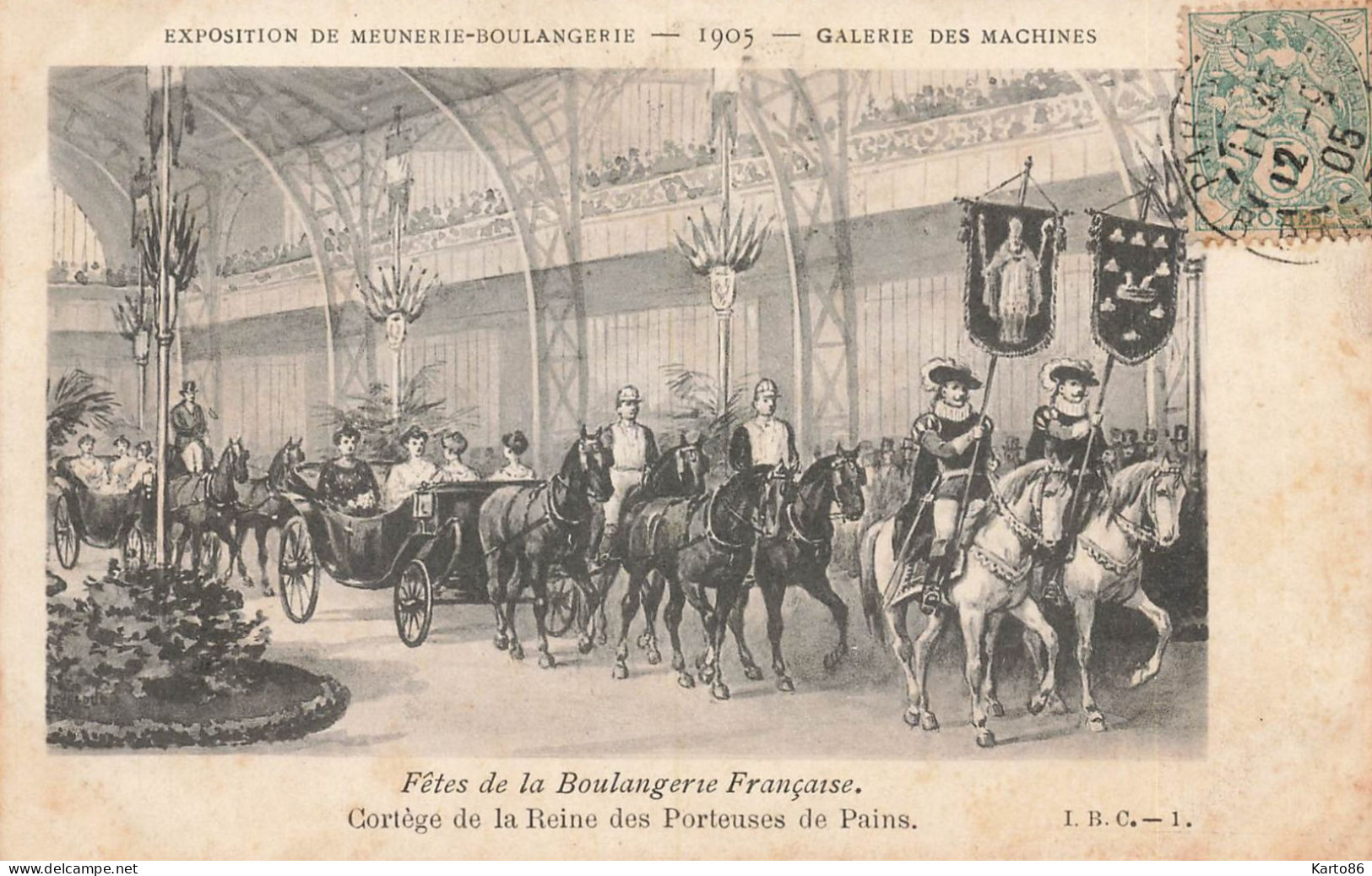 Métier Boulangerie Boulanger * Série 4 CPA 1905 Fête De La Boulangerie Française , Exposition Meunerie Galerie Machines - Sonstige & Ohne Zuordnung