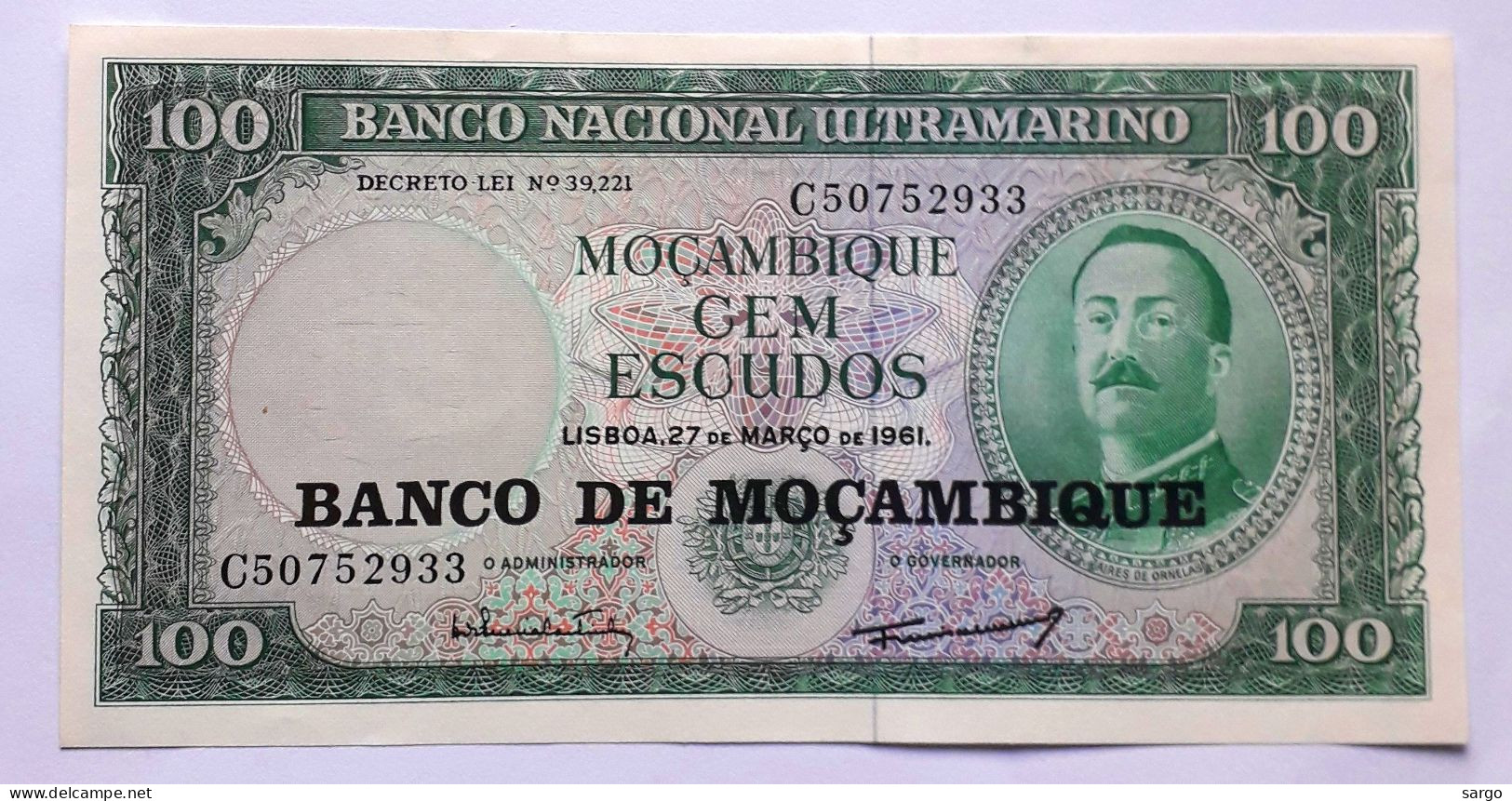 MOZAMBIQUE - 100 ESCUDOS - P 117  (1976)  - UNC - BANKNOTES - PAPER MONEY - CARTAMONETA - - Mozambique