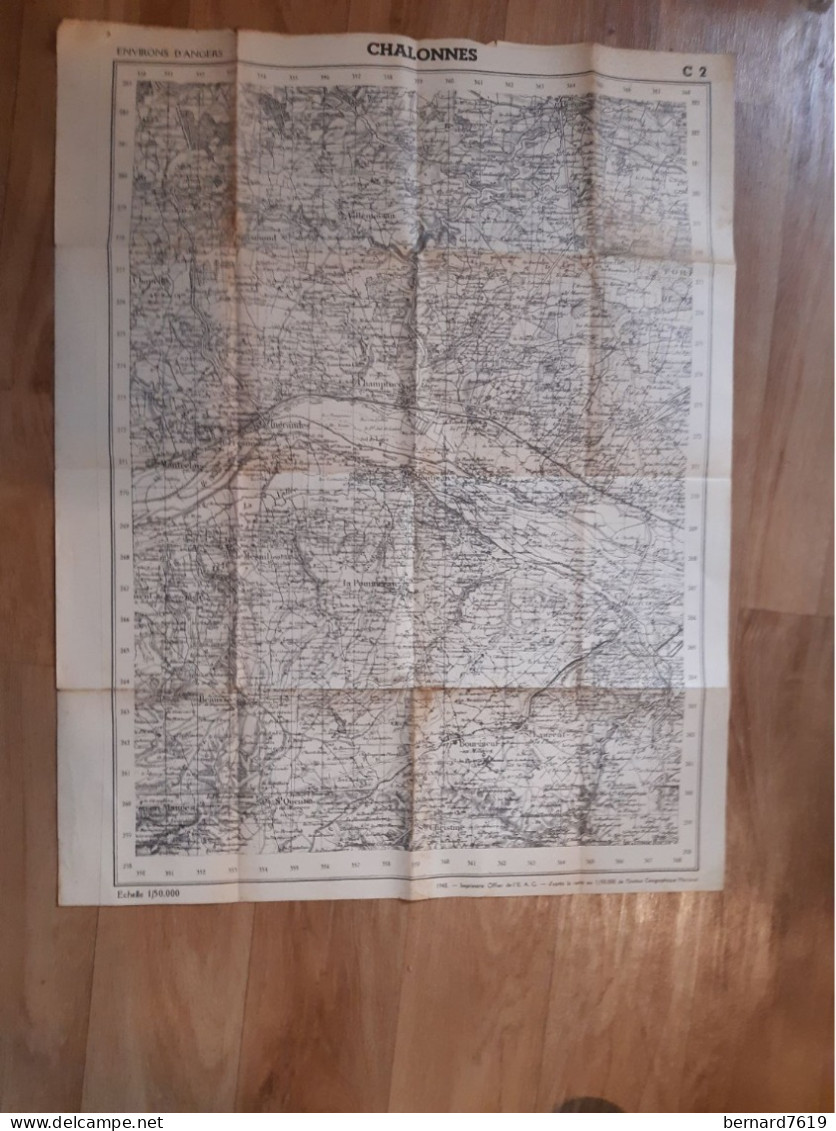 Carte Topographique - Annee 1948-   49  Chalonnes Sur Loire - Topographische Karten