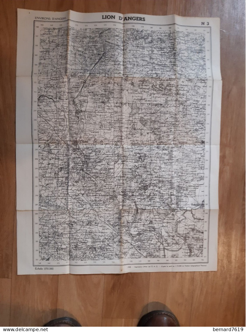 Carte Topographique - Annee 1948-   49  Lion D'angers - Mapas Topográficas