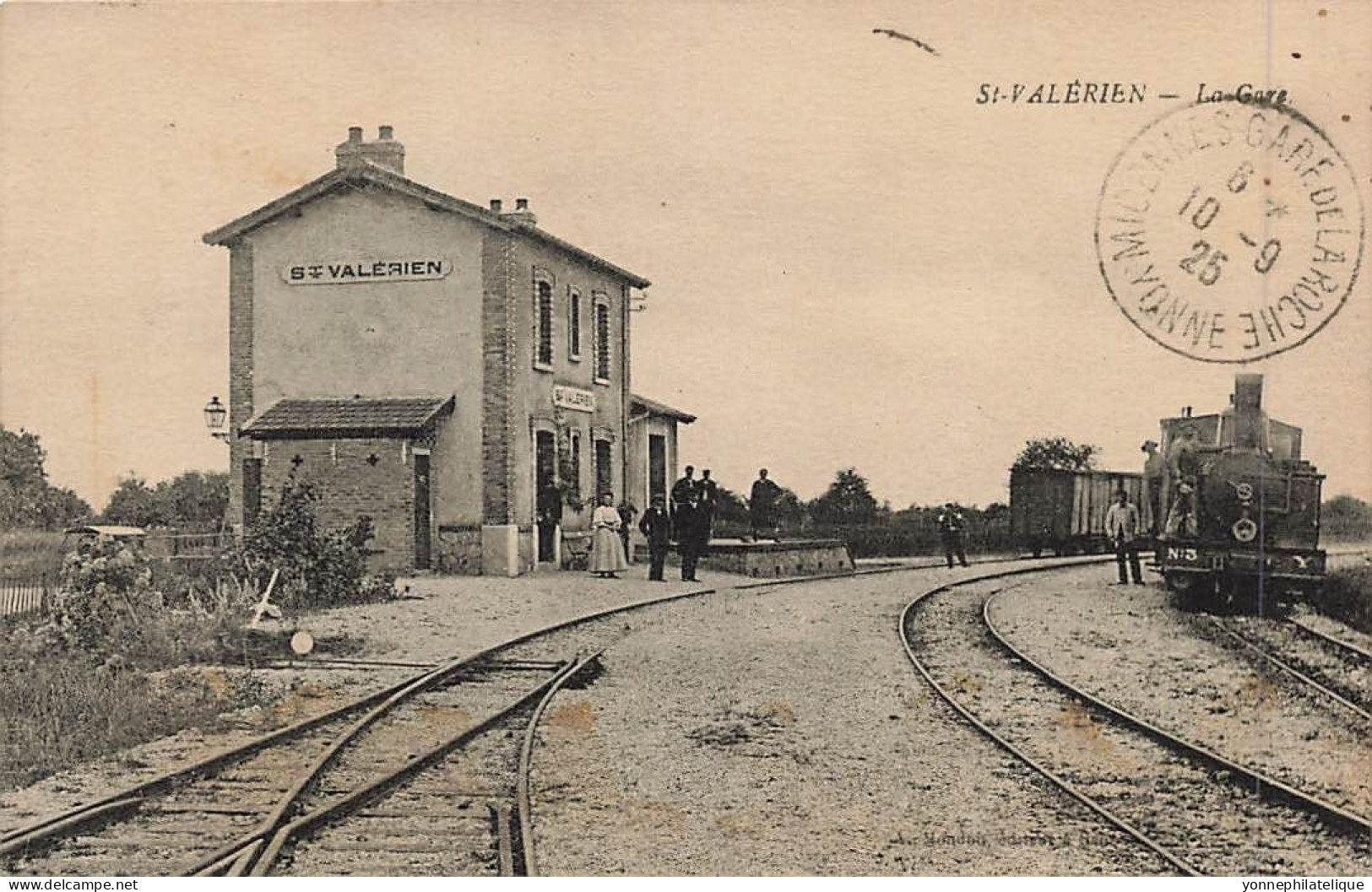 89 - YONNE - SAINT-VALÉRIEN - La Gare - Animation Vue Sur Les Voies - 11400 - Saint Valerien