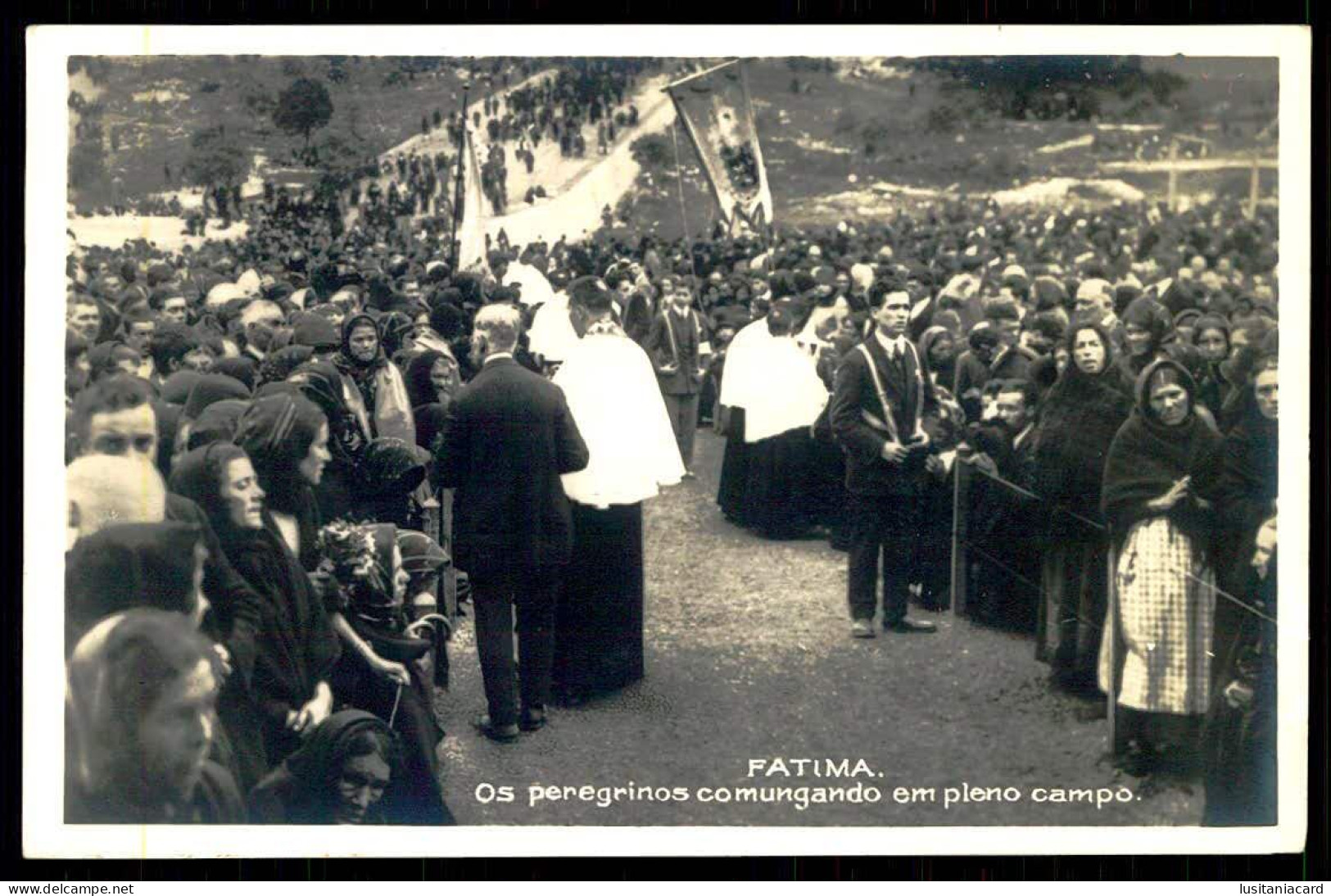 VILA NOVA DE OUREM - FATIMA -  Os Peregrinos Comungando Em Pleno Campo. Carte Postale - Santarem