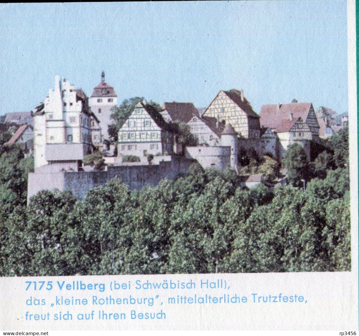 "BUNDESREPUBLIK DEUTSCHLAND" 1978, Bildpostkarte Mit Bildgleichem Stempel "VELLBERG" (80102) - Bildpostkarten - Gebraucht