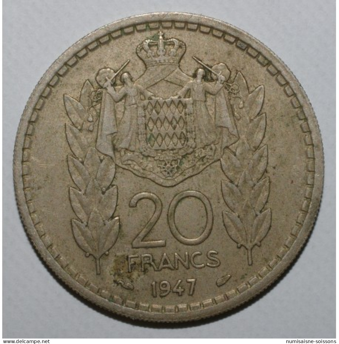 MONACO - KM 124 - 20 FRANCS 1947 - LOUIS II - TTB - 1922-1949 Louis II