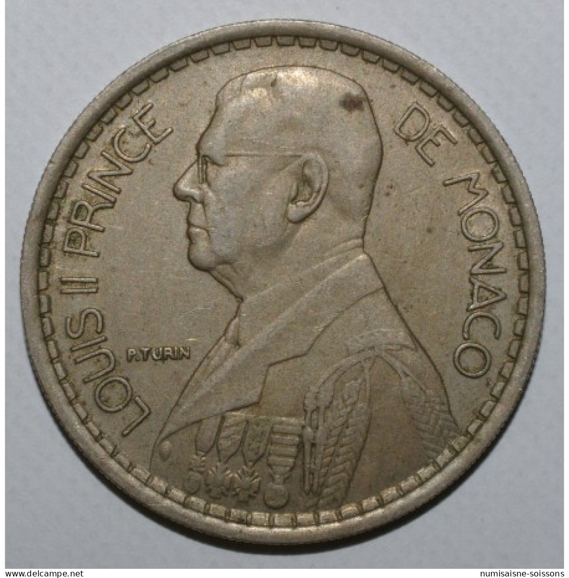 MONACO - KM 124 - 20 FRANCS 1947 - LOUIS II - TTB - 1922-1949 Louis II