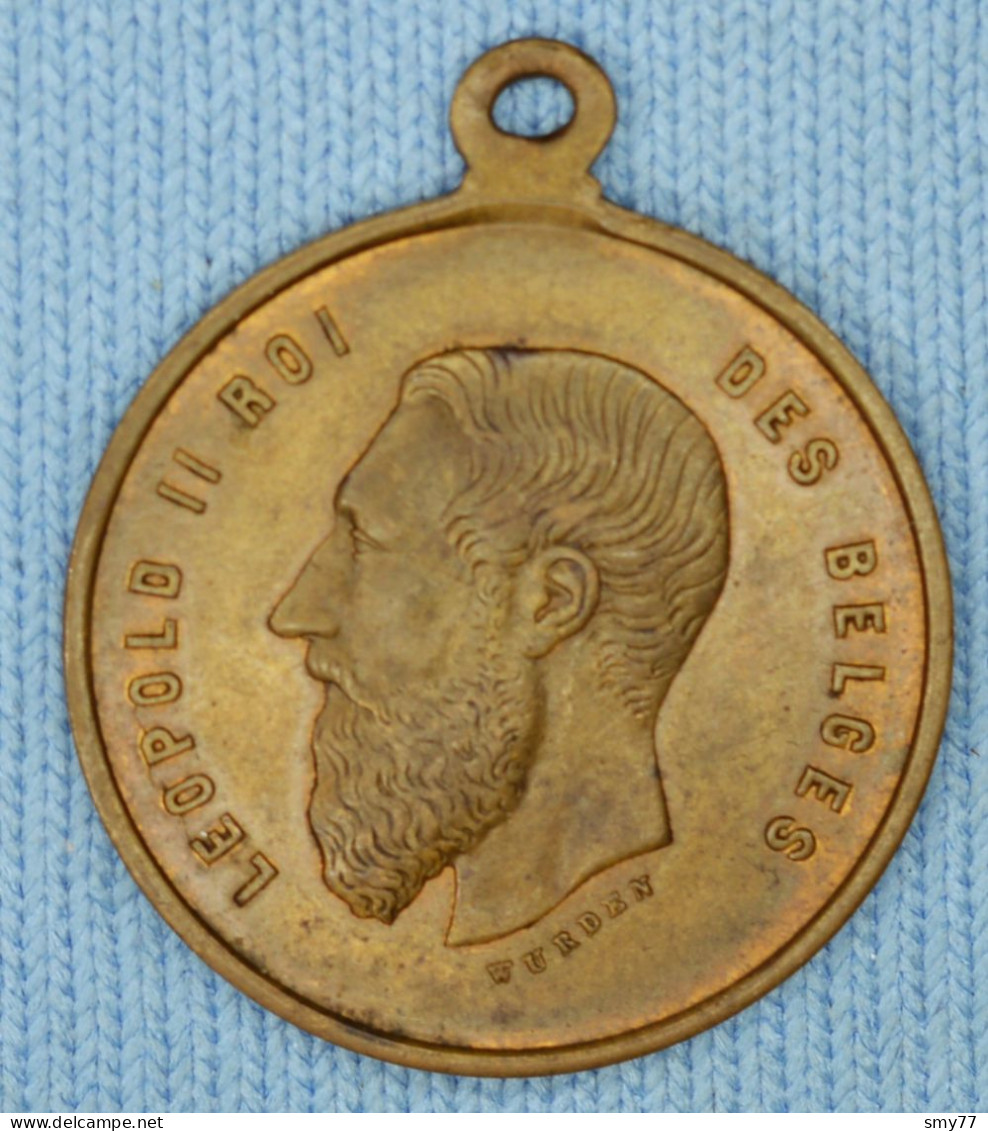 Gand / Gent • Médaille Léopold II 1865-1874 • Signé J. Würden •  Fête Et Festival • [24-142] - Andere & Zonder Classificatie