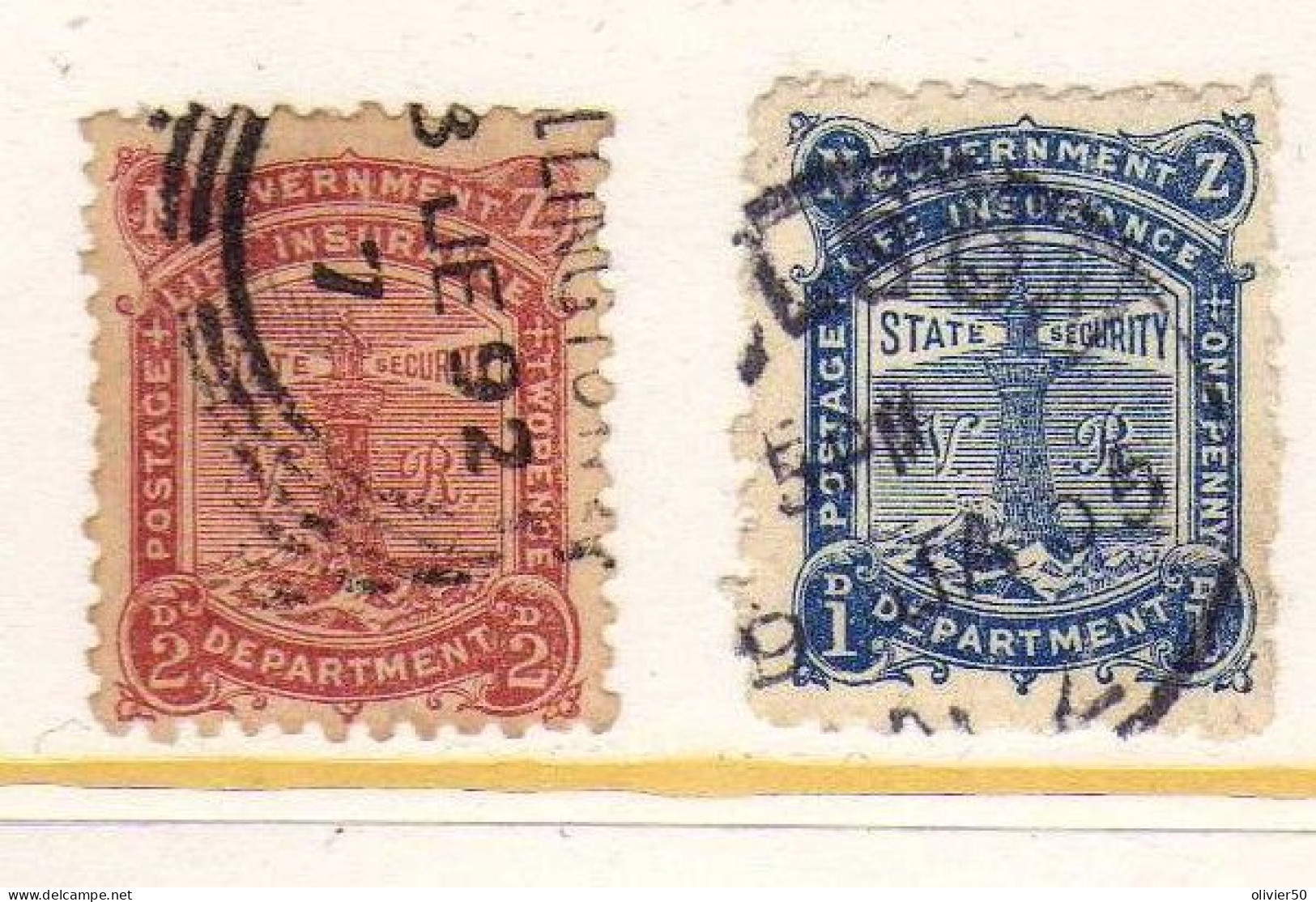 Nouvelle-Zelande (1891)  - Phare - Victoria - Obliteres - Officials