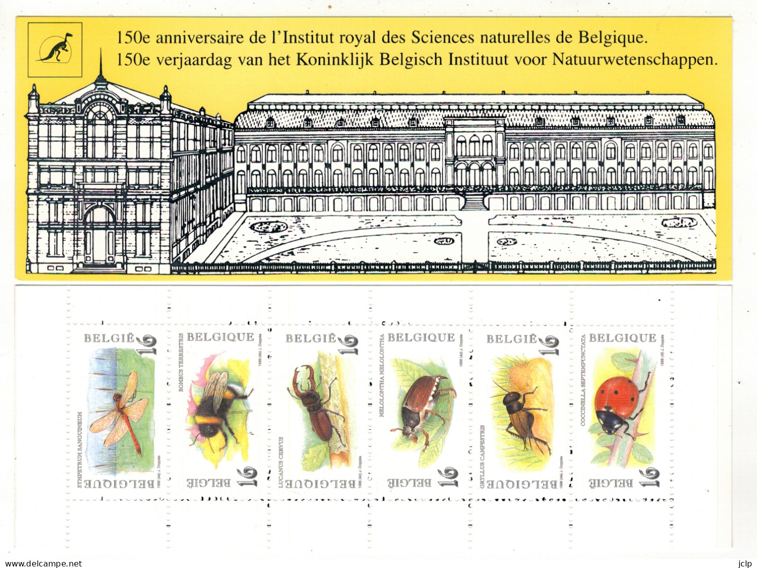 1996 - Carnet - Insectes - 150e Anniversaire De L'Institut Royal Des Sciences Naturelles De Belgique. - Ohne Zuordnung