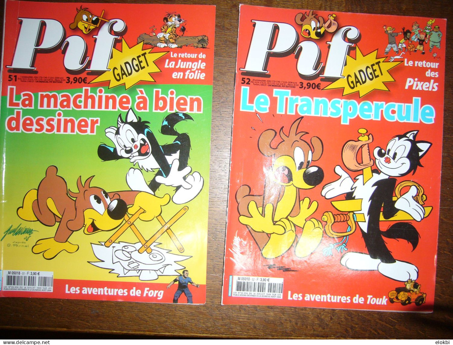 Lot Pif Gadget Nouvelle Série (2004 à 2009) - Numéros 1 à 53 + 2 hors série (Guide cadeaux - DVD Le film)