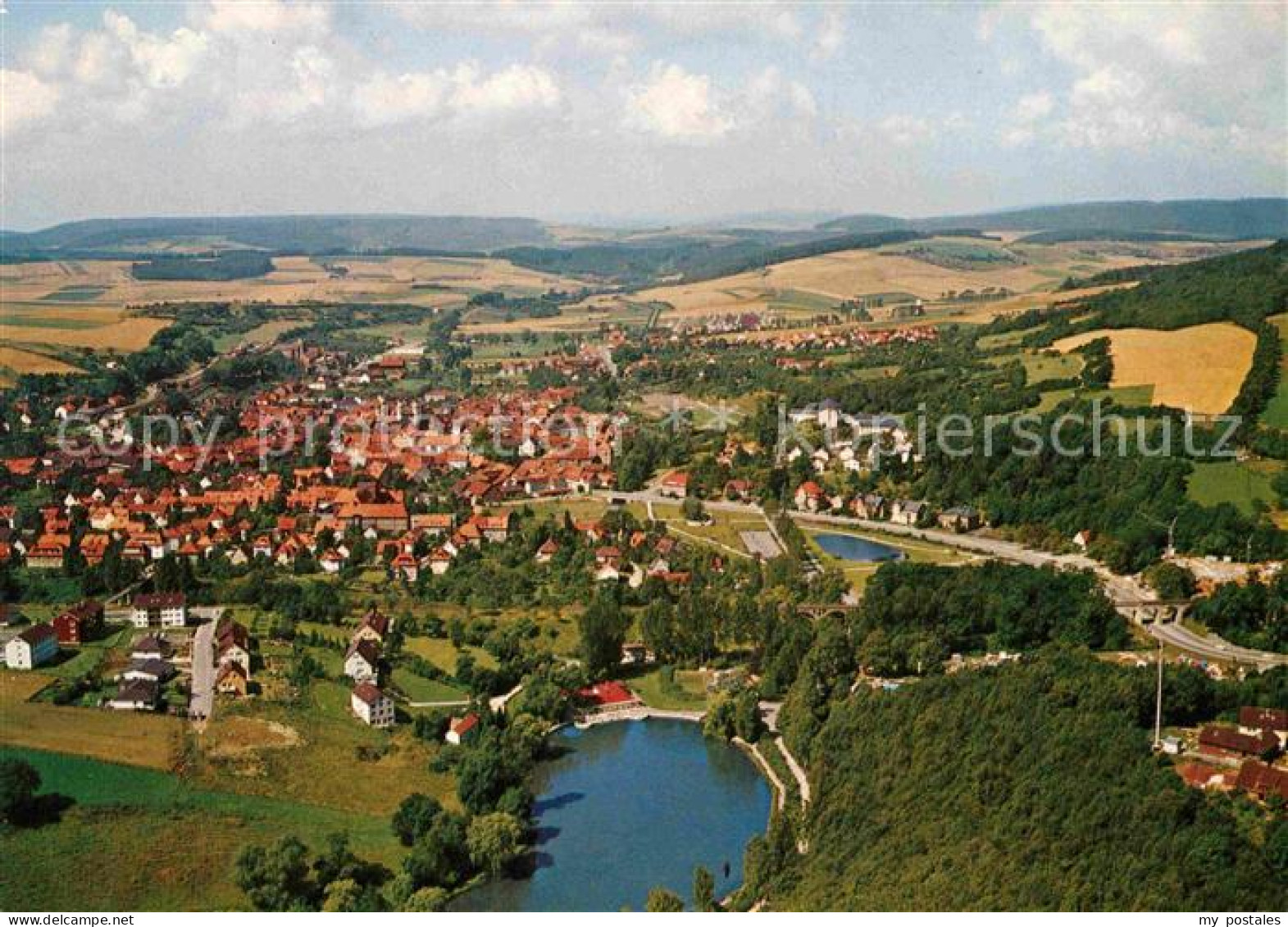 72719726 Bad Gandersheim Fliegeraufnahme Mit See Bad Gandersheim - Bad Gandersheim