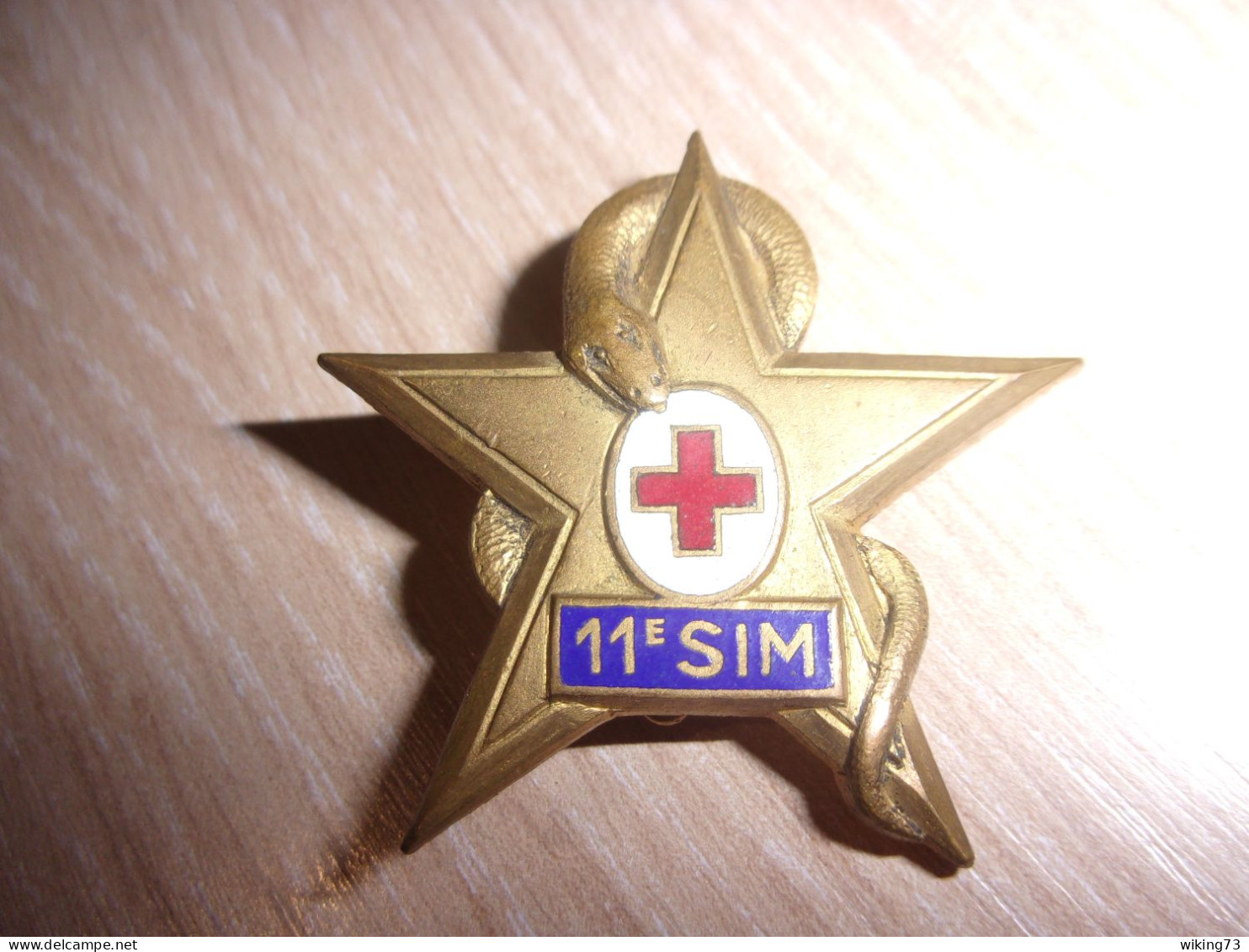 Insigne 11° Section D’Infirmiers Militaires - SIM - Serpent - Medical Services