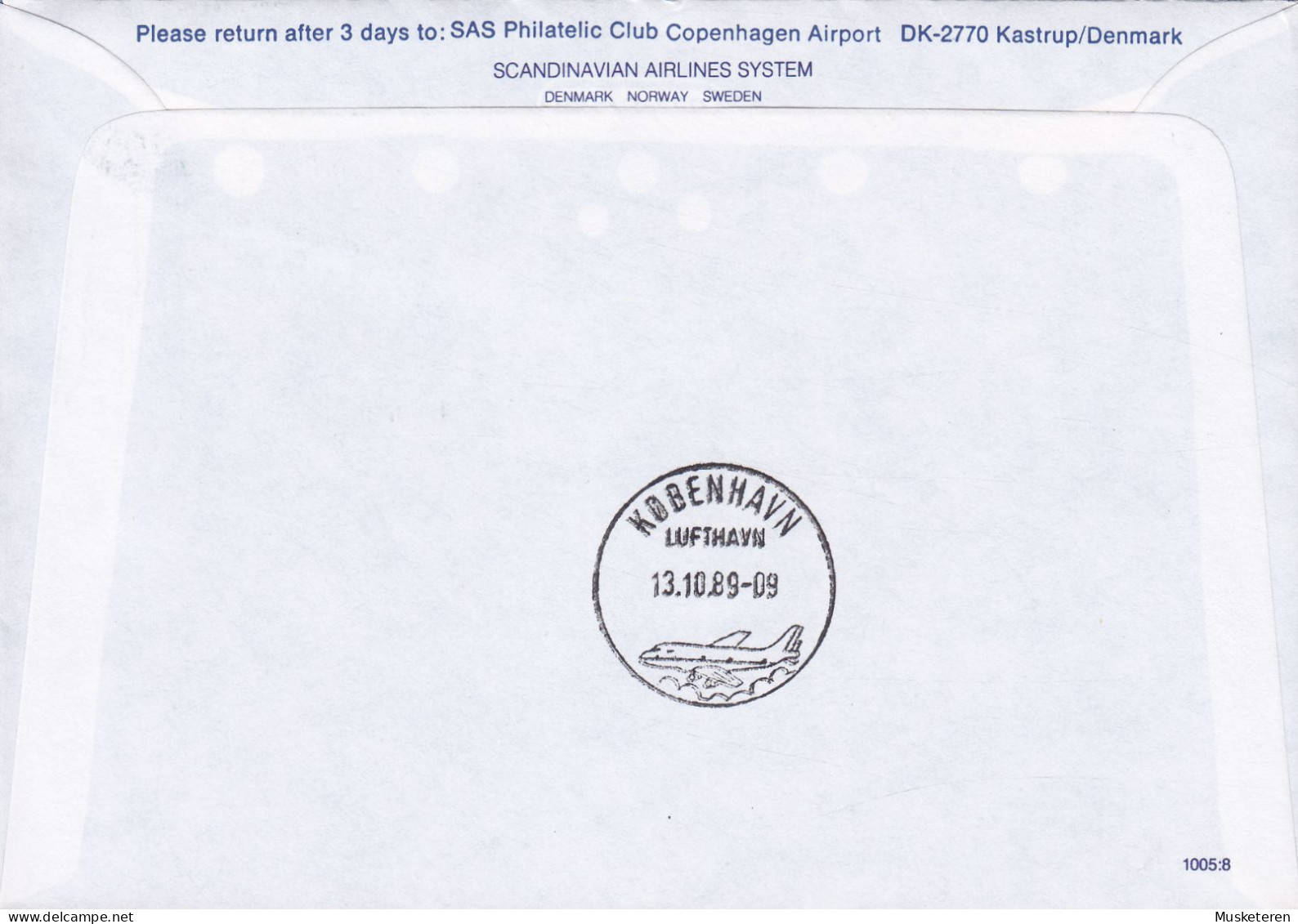 Sweden SAS First Fokker 50 Flight KALMAR-COPENHAGEN 1989 Cover Brief Lettre Kungl. Vetenskapsakademien Polarforschung - Brieven En Documenten