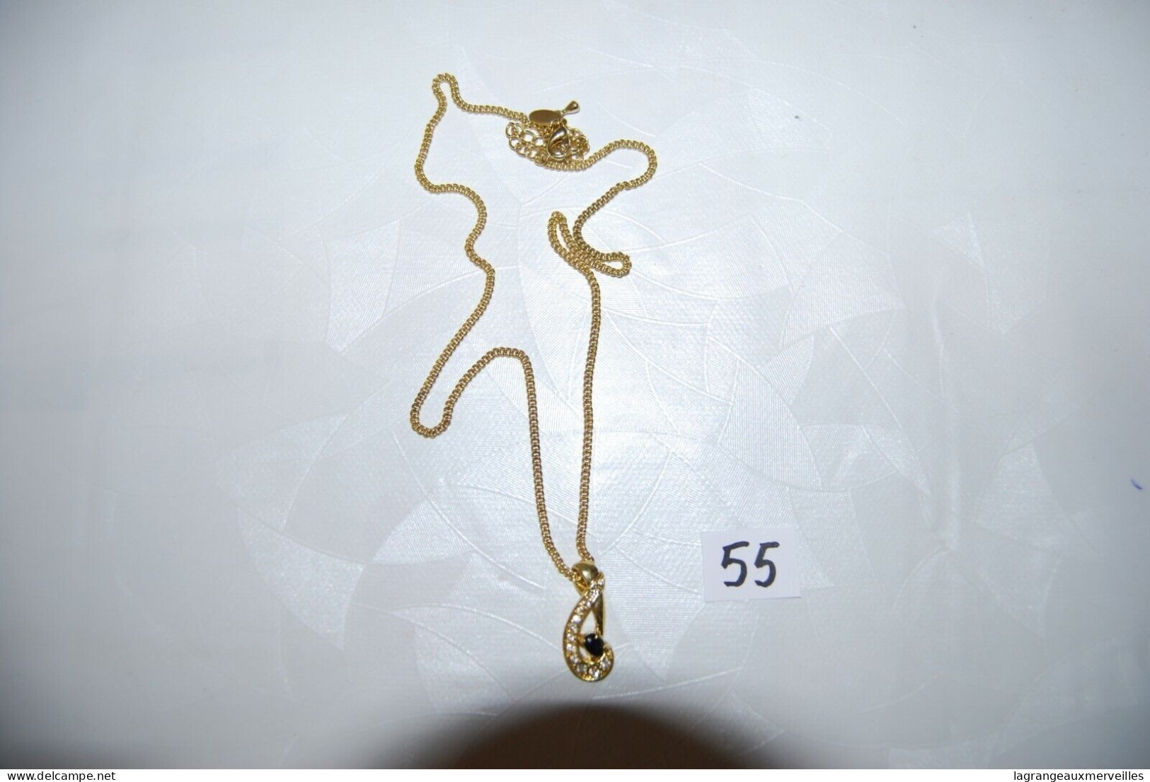 C55 Bijou Fantaisie - Chaine Collier Avec Pendentif Brillant - Necklaces/Chains
