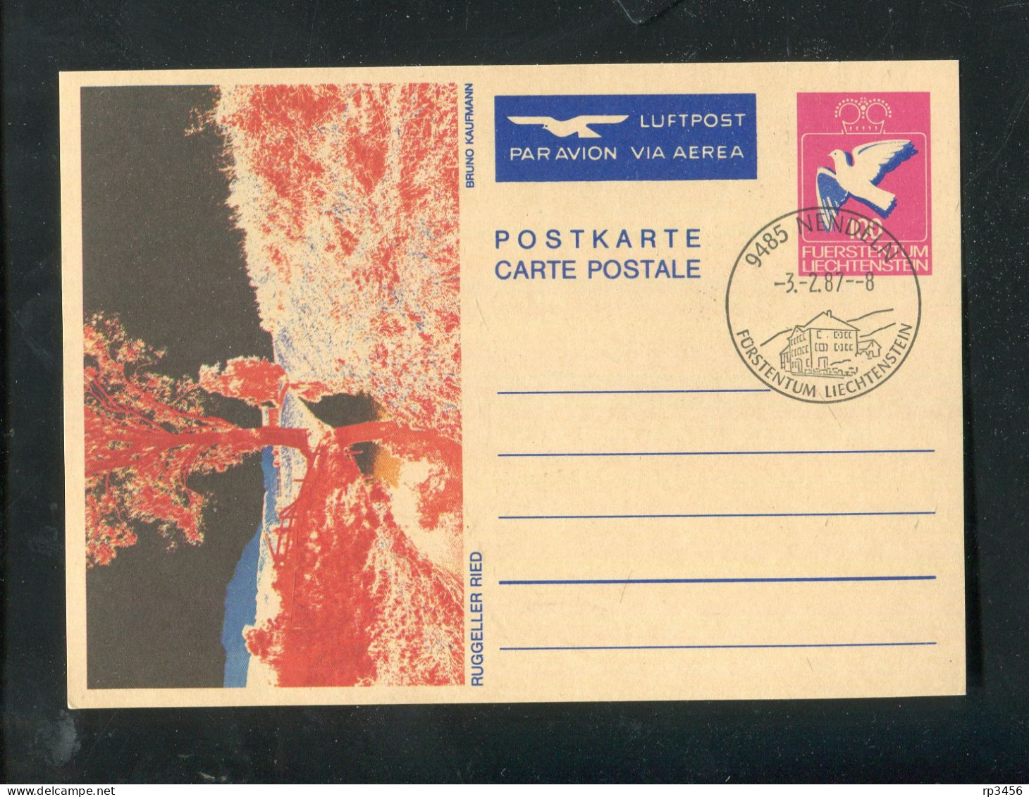 "LIECHTENSTEIN" 1984, Bildpostkarten Mi. P 82-P 84 Gestempelt (80120) - Stamped Stationery