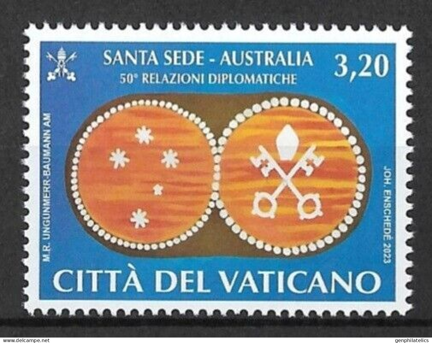 VATICAN CITY 2023 The 50th Anniversary Of Diplomatic Relations With Australia - Fine Stamp MNH - Ungebraucht