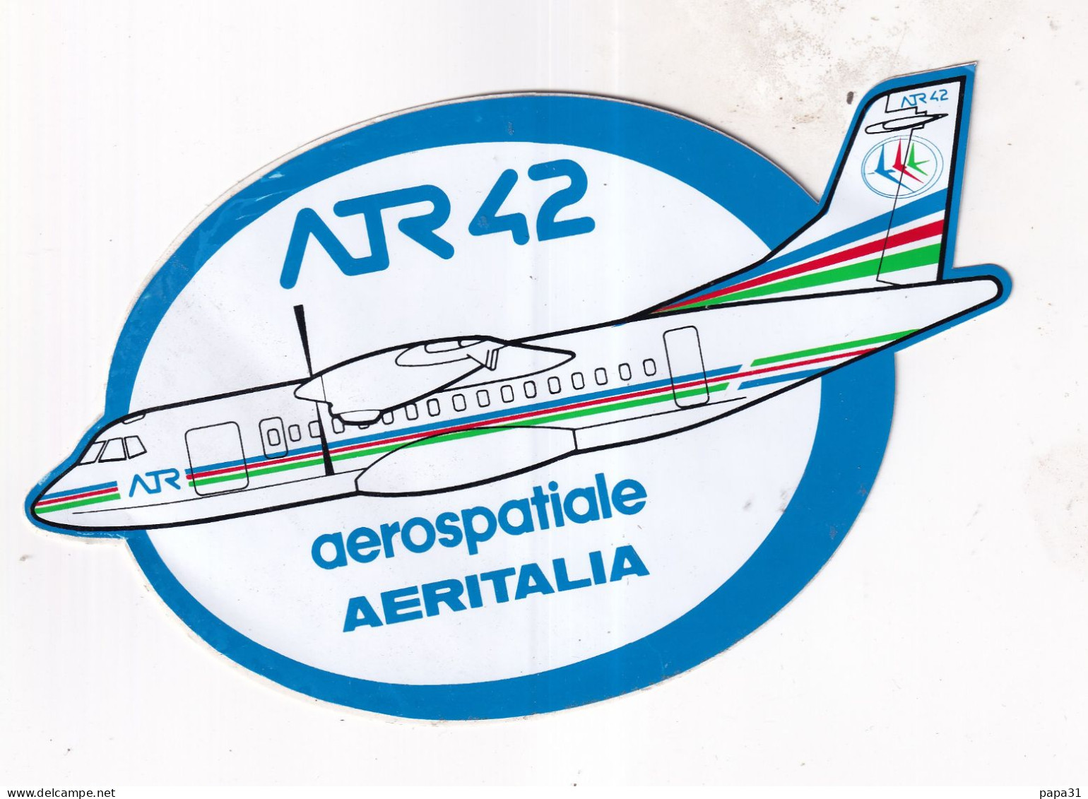 Autocollant Avion -  ATR 42 AERITALIA - Pegatinas