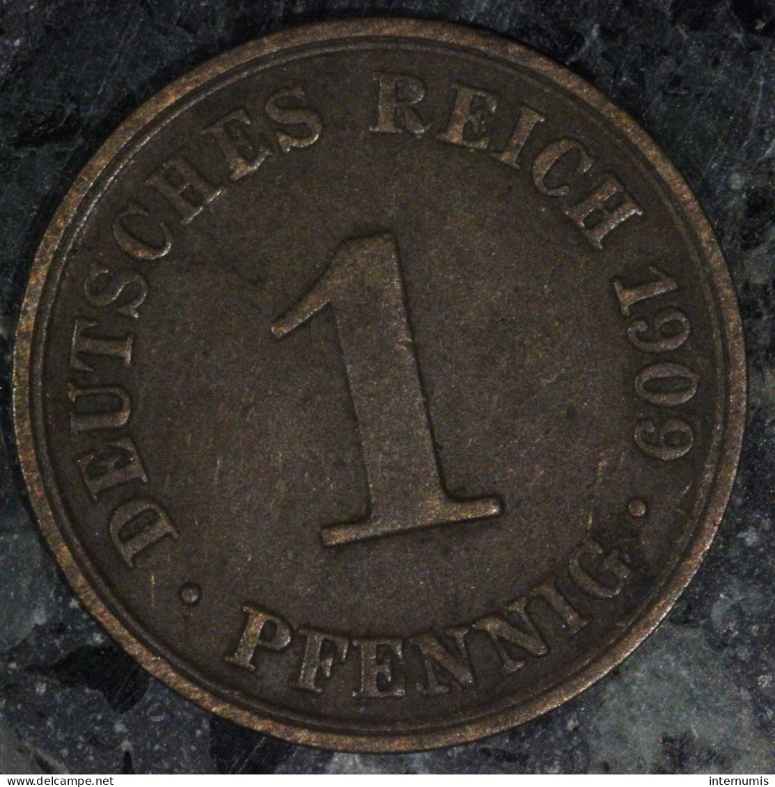  Allemagne / Germany, Wilhelm II, 1 Pfennig, 1909, Berlin, Cuivre (Copper), TTB (EF),
KM#10 - 2 Pfennig