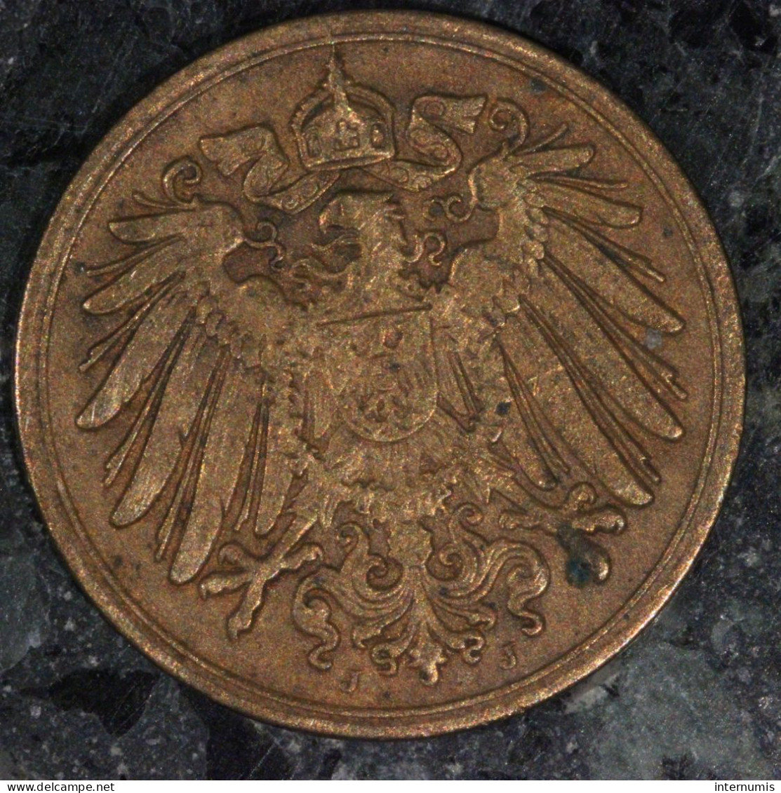  Allemagne / Germany, Wilhelm II, 1 Pfennig, 1911, Hambourg, Cuivre (Copper), TTB (EF),
KM#10 - 2 Pfennig
