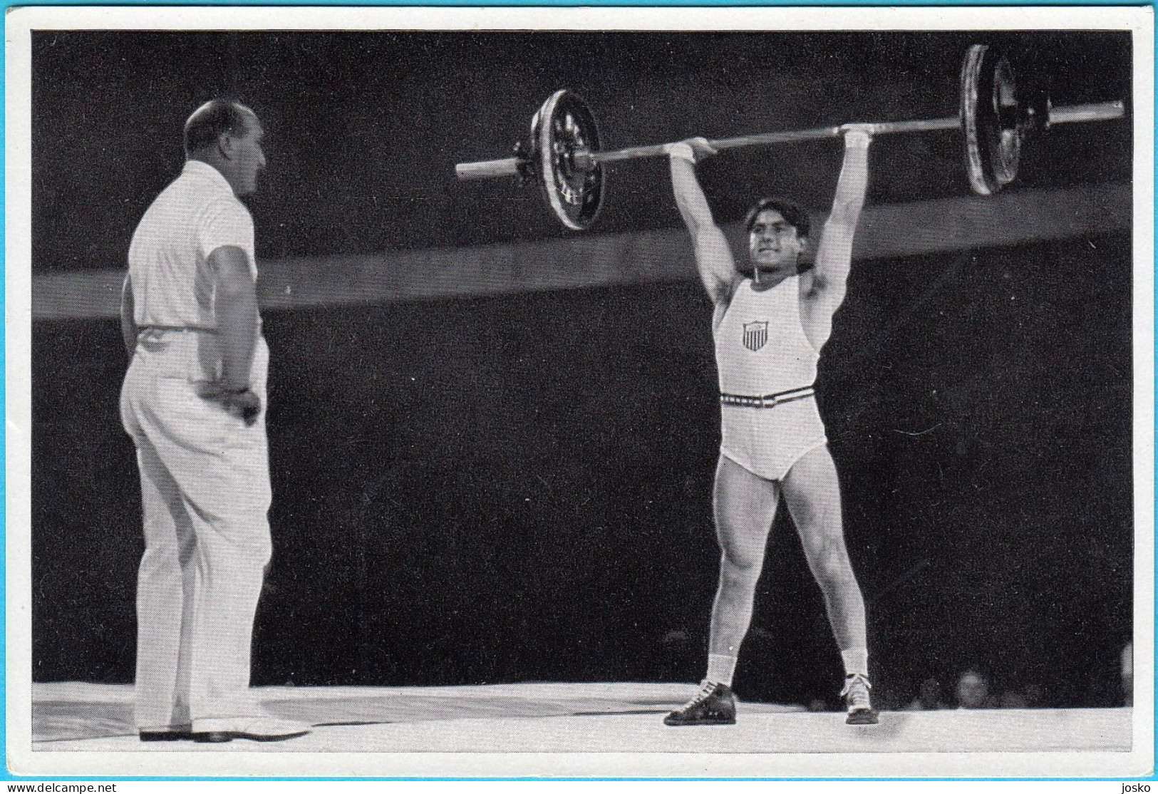 OLYMPIC GAMES BERLIN 1936 - WEIGHTLIFTING Gold Medalist ANTHONY TERLAZZO * Haltérophilie Gewichtheben Sollevamento Pesi - Tarjetas
