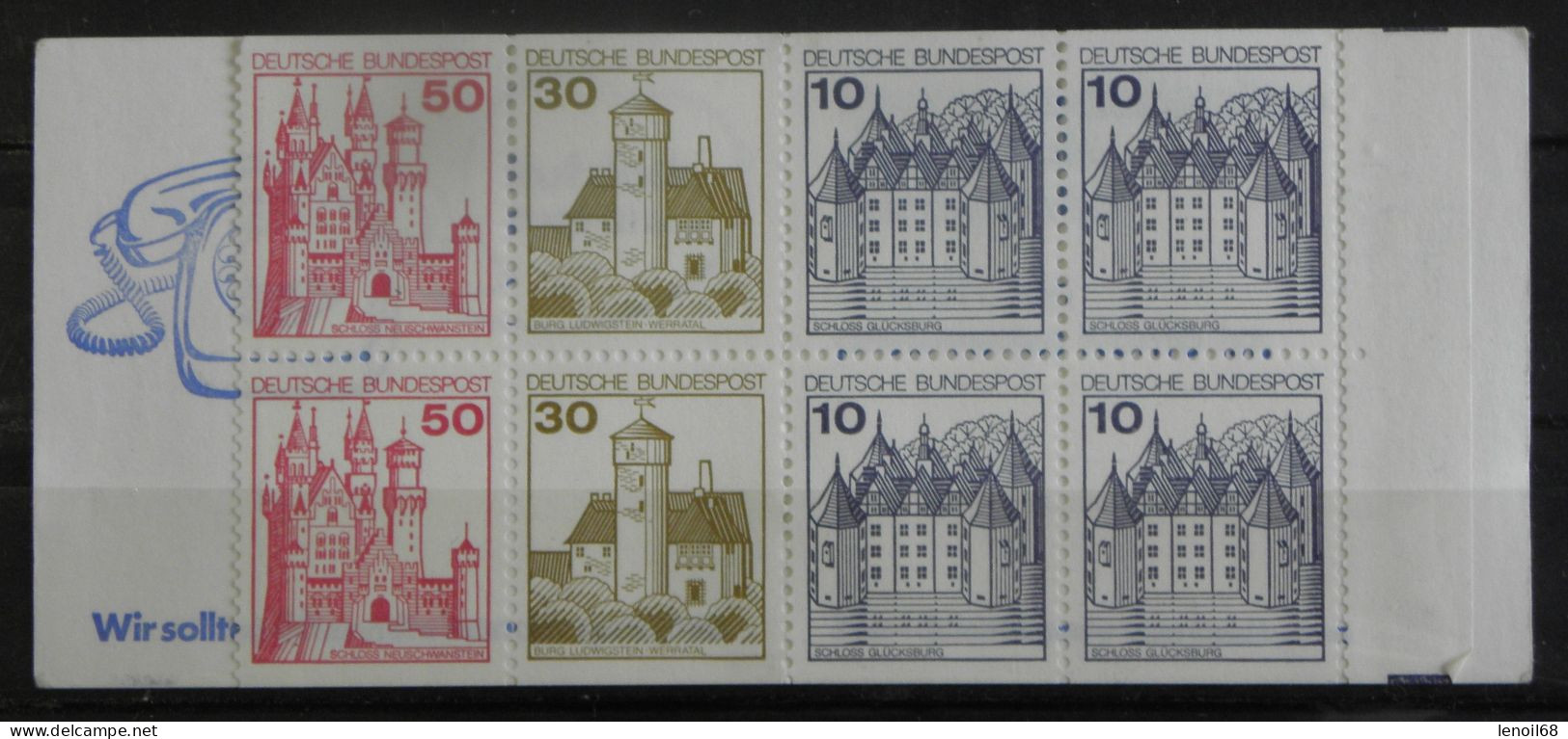 Carnet De 8 Timbres Deutsche Bundespost Neuf, Plié - 1951-1970