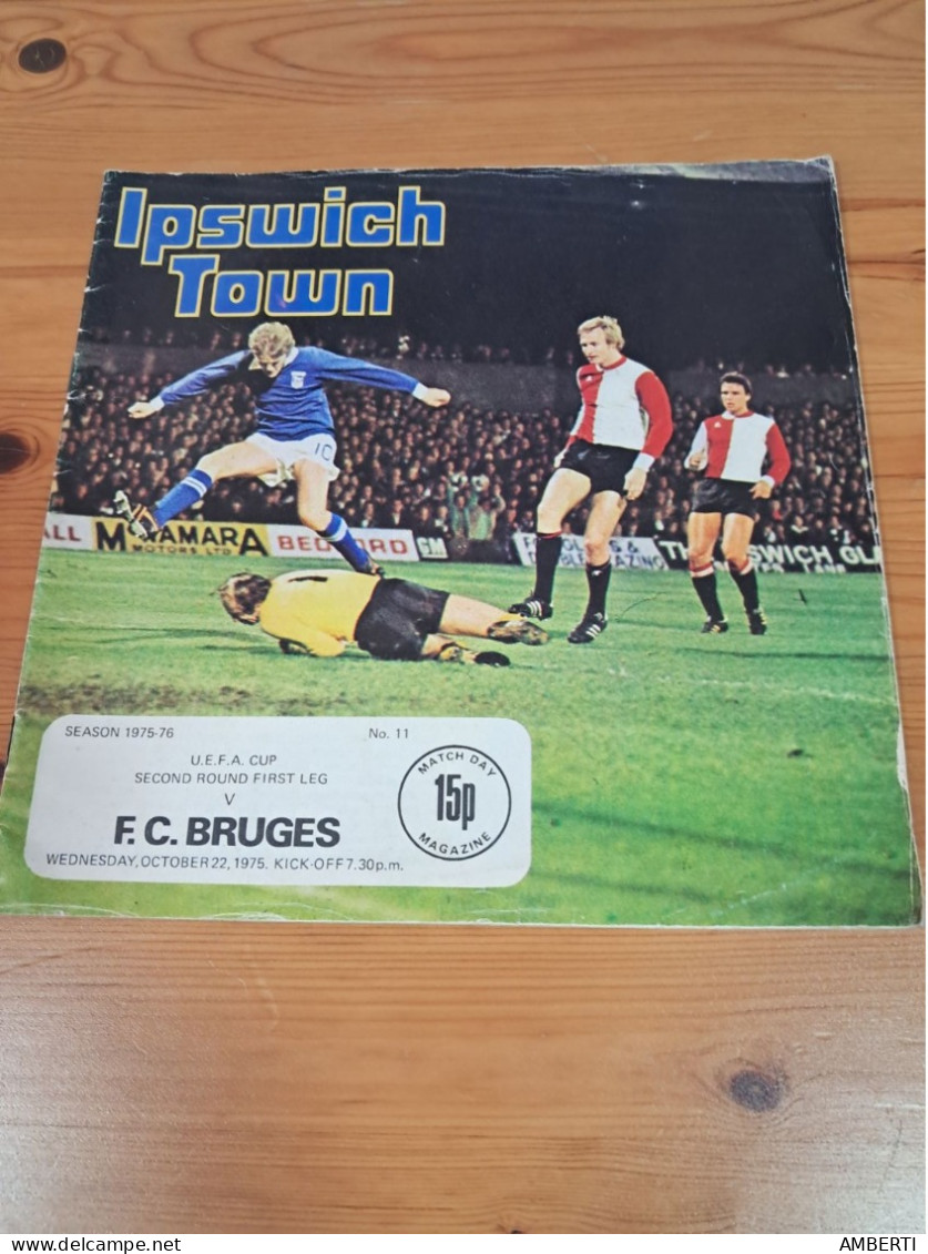 Programa Ipswich Town Brujas Copa De La UEFA 1975/76 - Sport